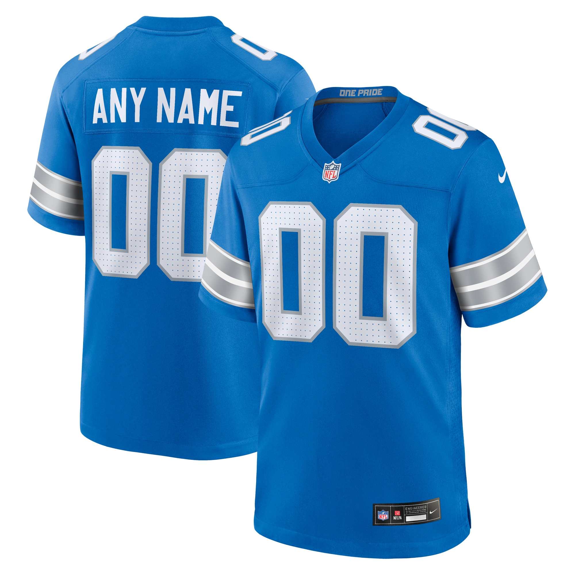  Detroit Lions Custom Game Jersey