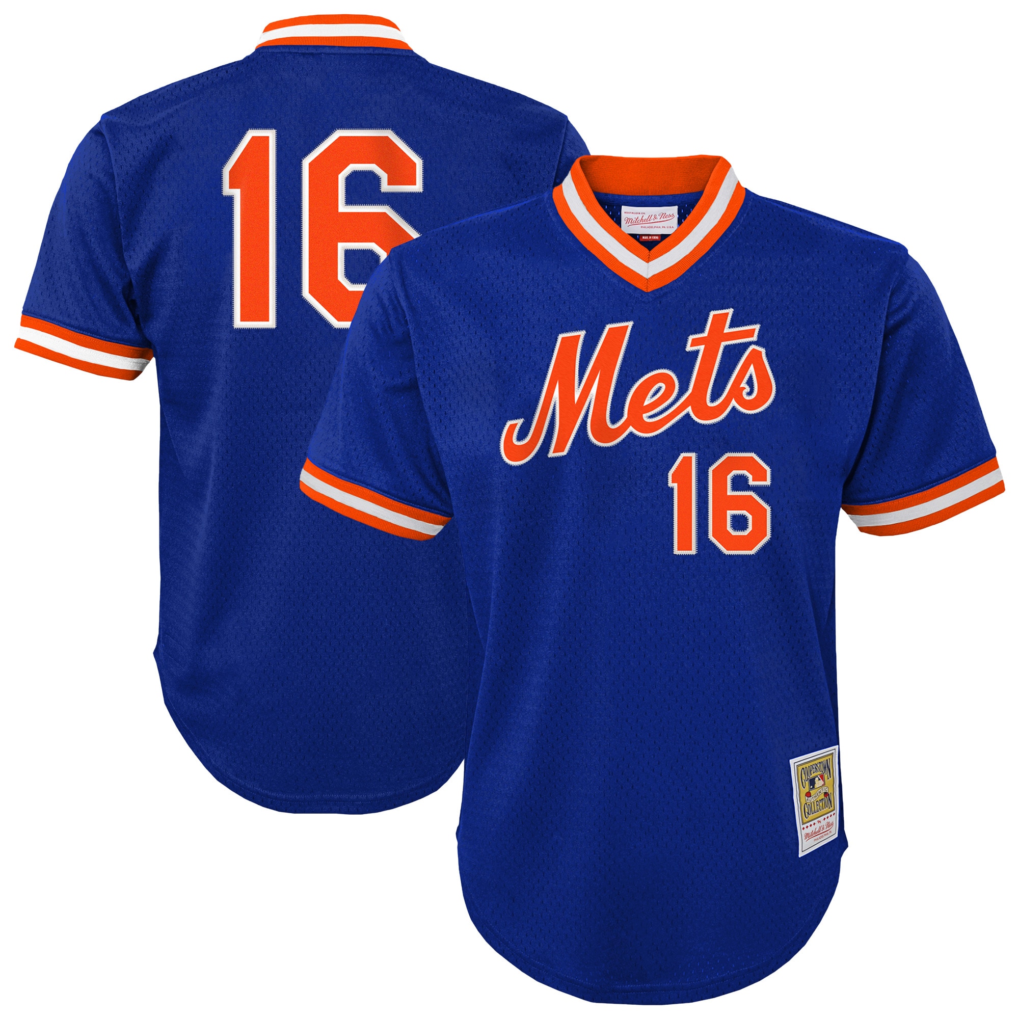  Dwight Gooden New York Mets Youth Royal Mesh Batting Practice Jersey