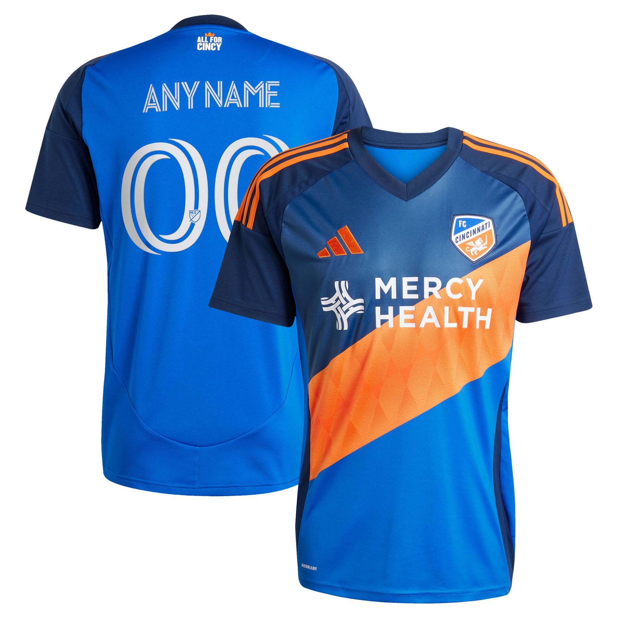  FC Cincinnati 2025 Orange and Blue Legacy Kit Custom Jersey - Blue