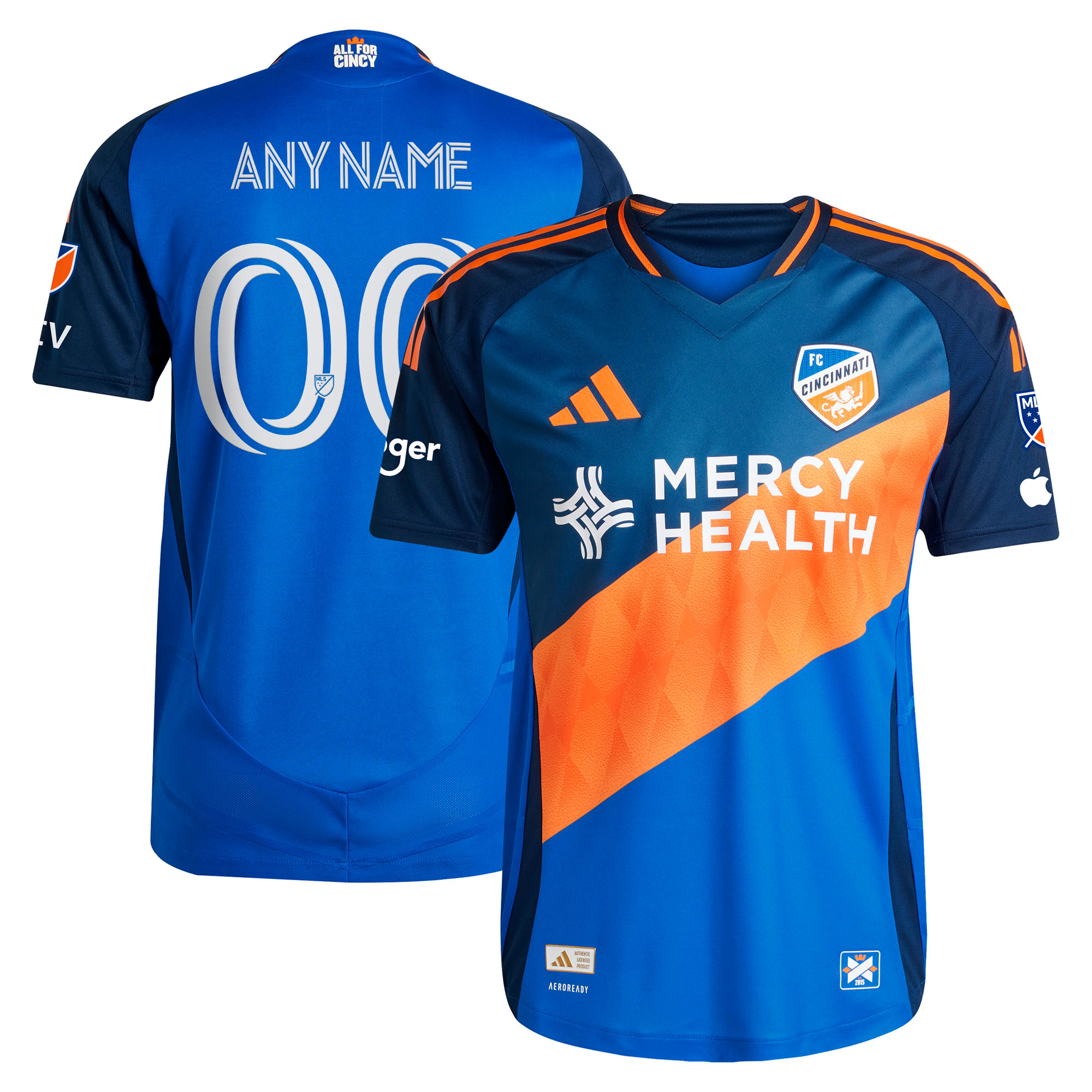  FC Cincinnati 2025 Orange and Blue Legacy Kit Custom Jersey - Blue