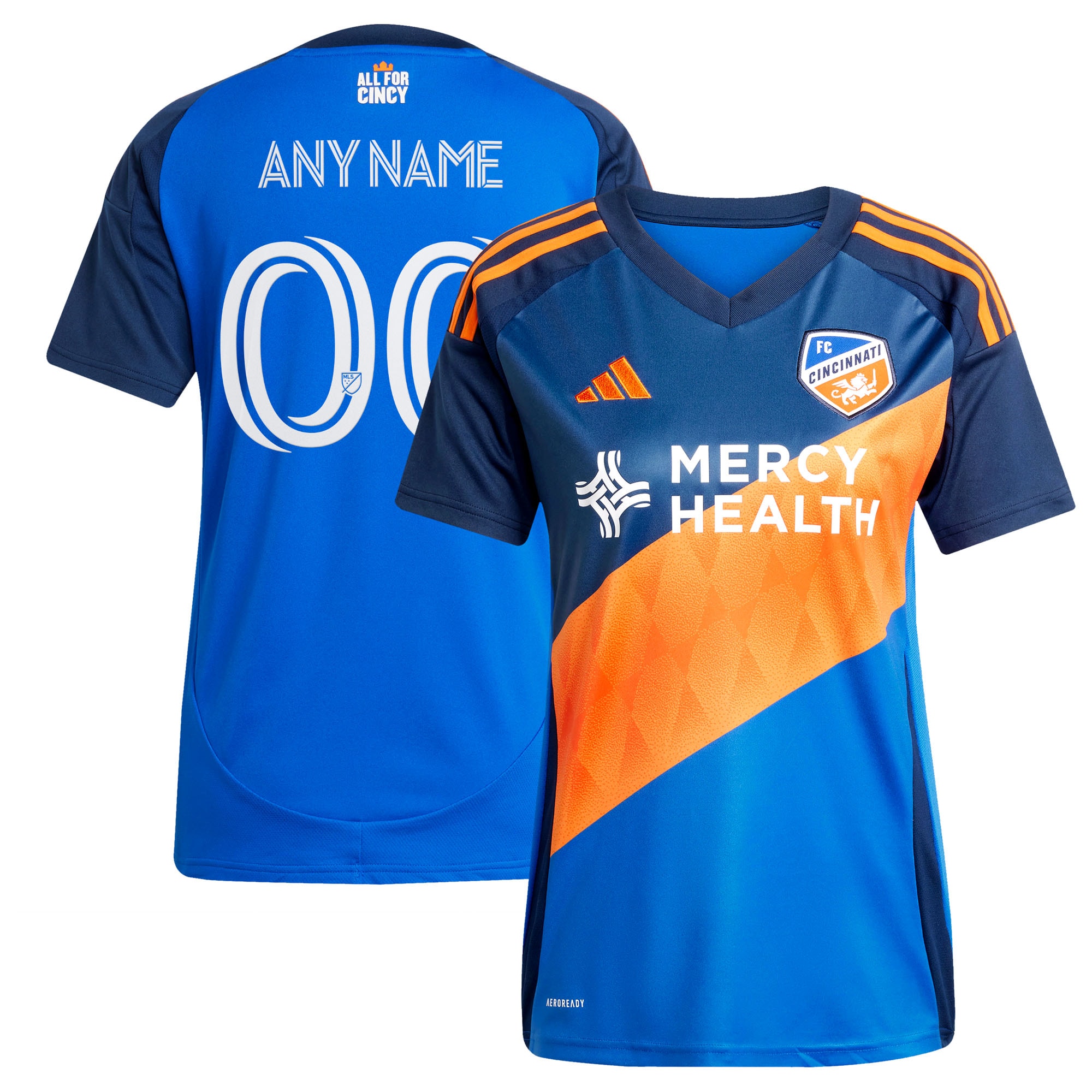  FC Cincinnati Women's 2025 Orange and Blue Legacy Kit Custom Jersey - Blue