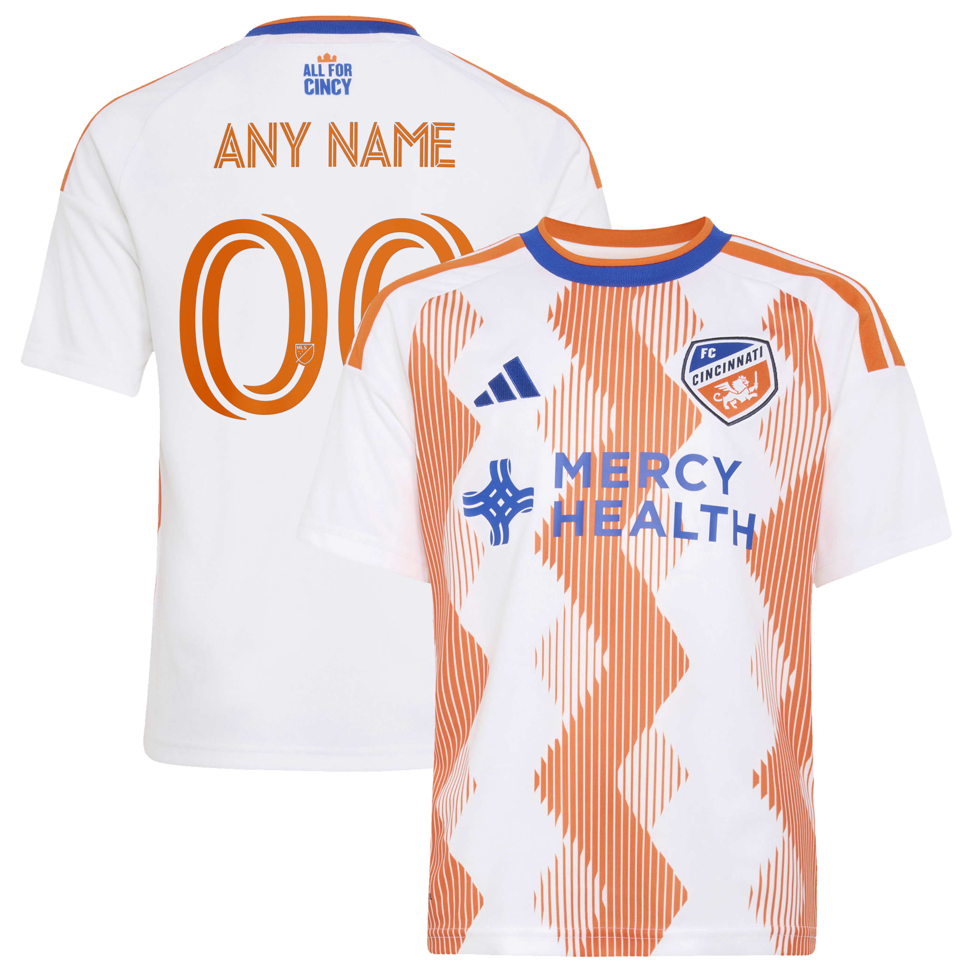  FC Cincinnati Youth 2026 The Seven Hills Kit Custom Jersey – White