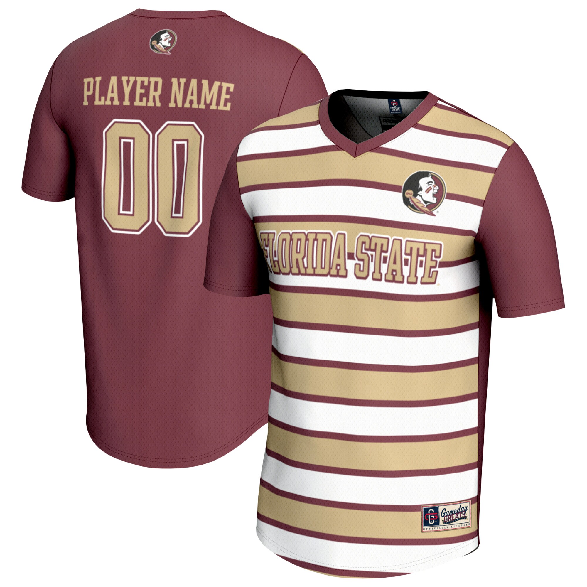  Florida State Seminoles GameDay Greats Unisex NIL Pick-A-Player Collegiate Women's Soccer Lightweight Fashion Jersey - Garnet/Gold