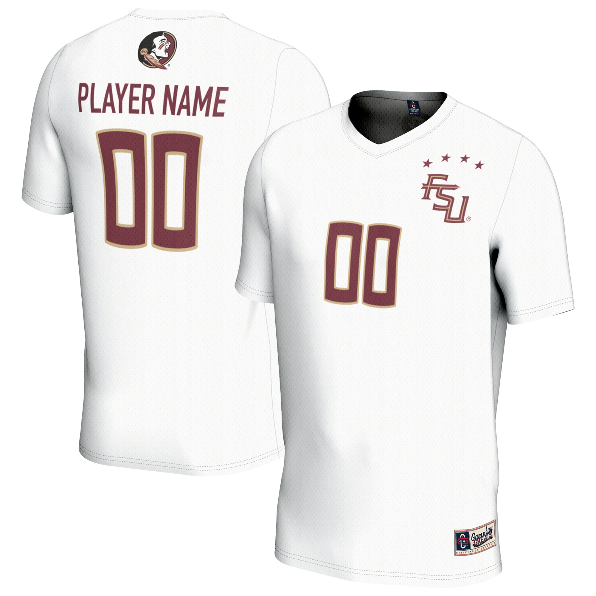  Florida State Seminoles GameDay Greats Unisex NIL Pick-A-Player Lightweight Collegiate Soccer Fashion Jersey