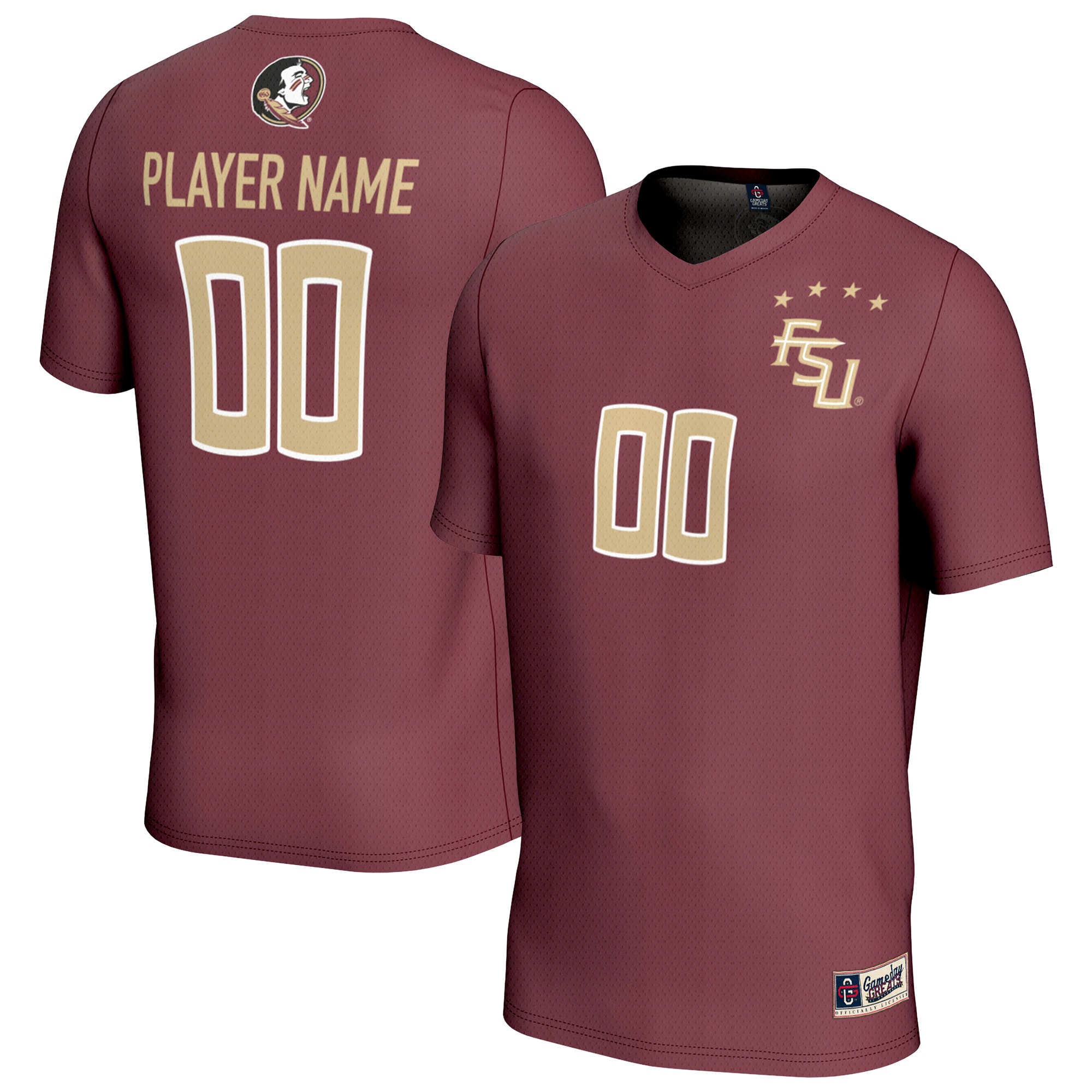  Florida State Seminoles GameDay Greats Unisex NIL Pick-A-Player Lightweight Collegiate Soccer Fashion Jersey