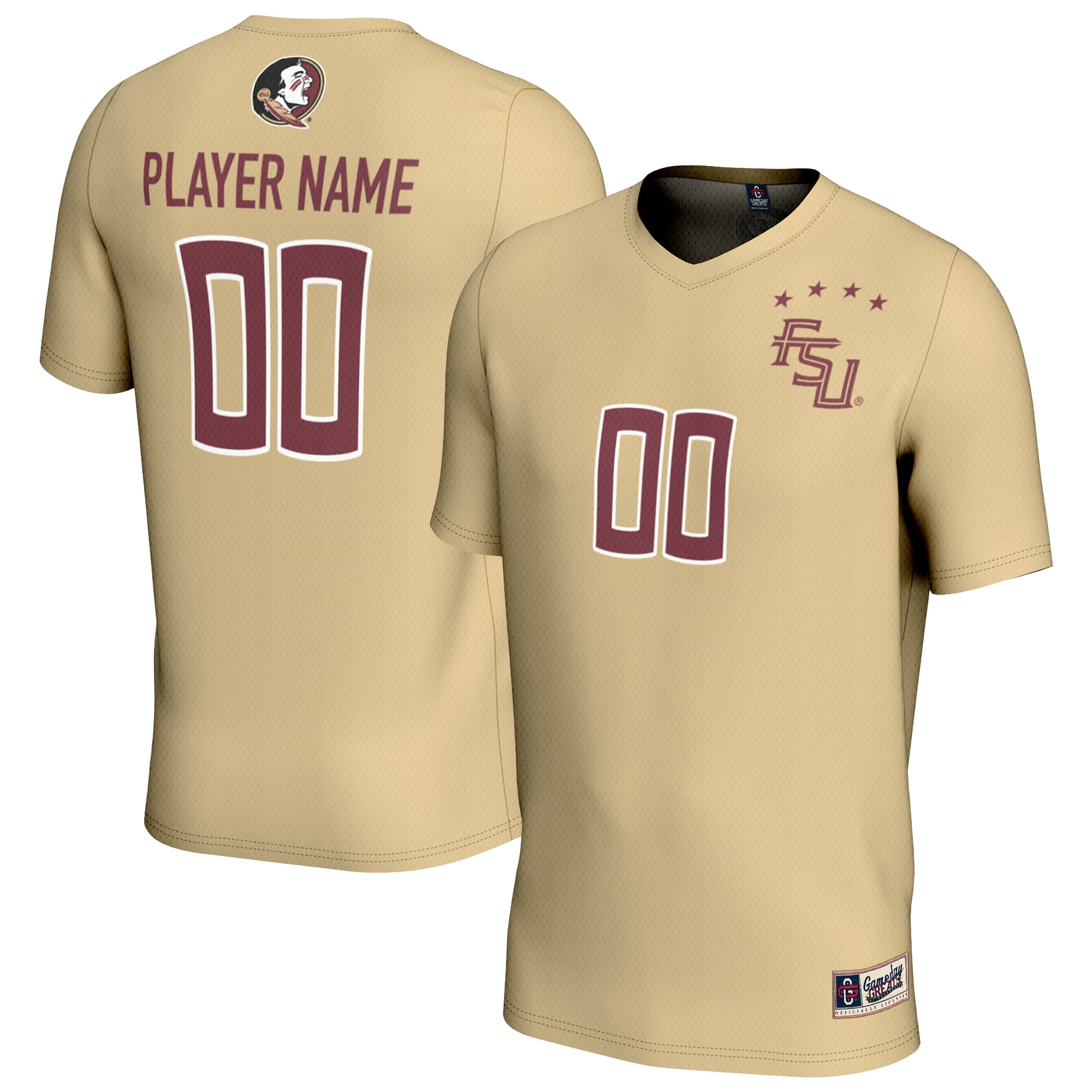  Florida State Seminoles GameDay Greats Unisex NIL Pick-A-Player Lightweight Collegiate Soccer Fashion Jersey