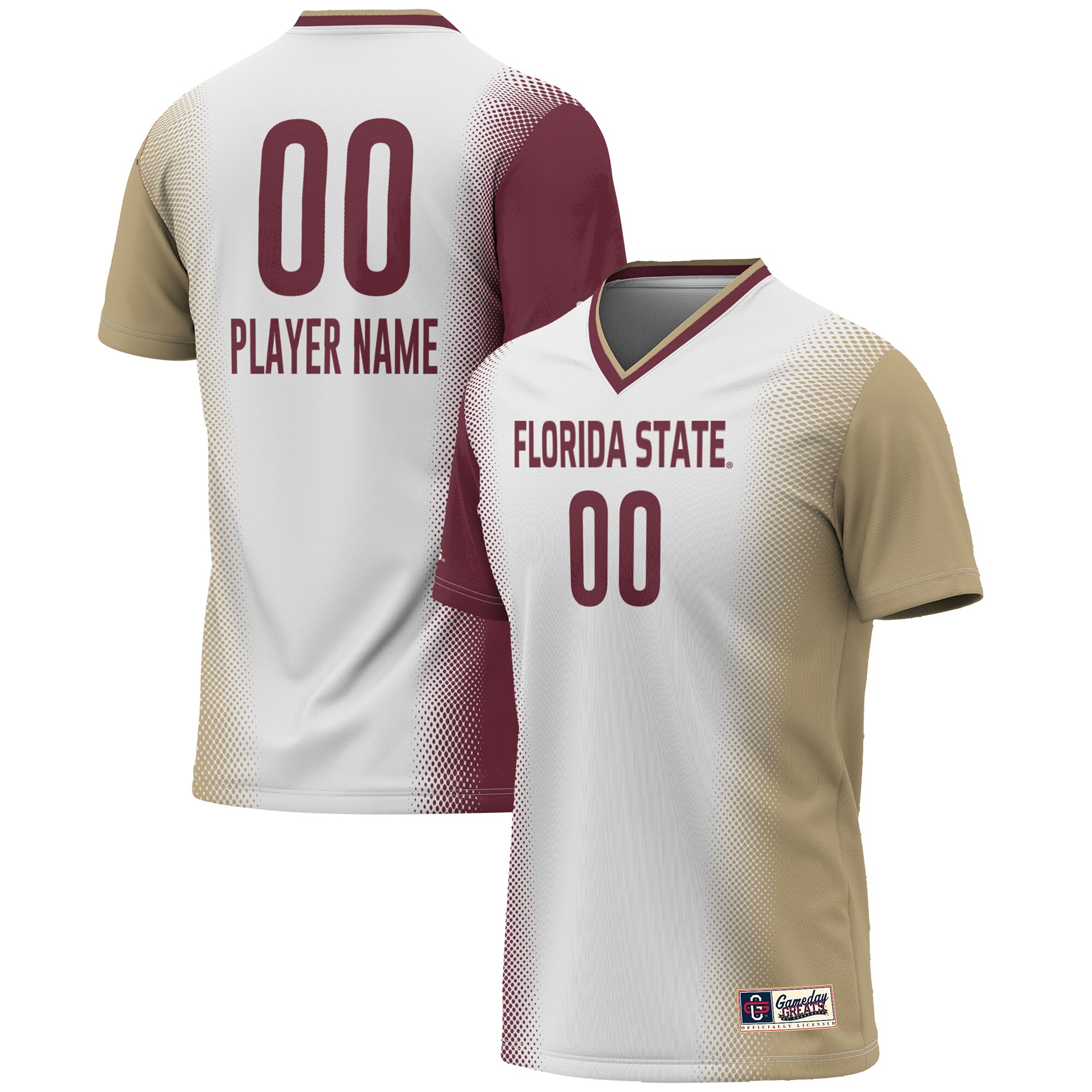  Florida State Seminoles GameDay Greats Unisex NIL Pick-A-Player Lightweight Women's Soccer Jersey - White