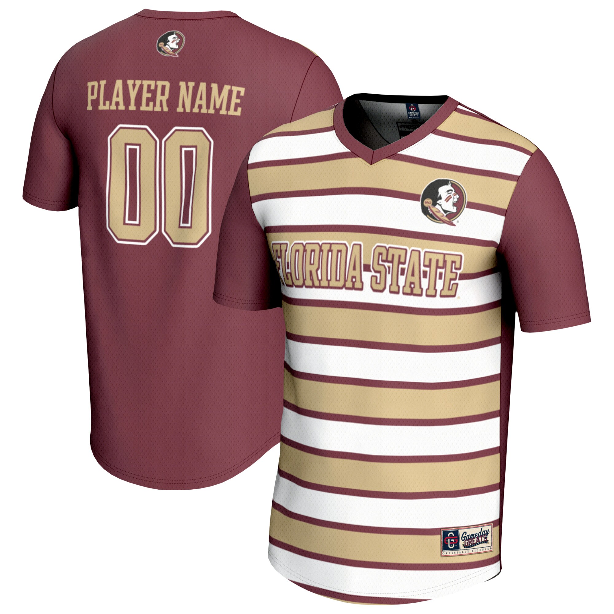  Florida State Seminoles GameDay Greats Youth NIL Pick-A-Player Collegiate Women's Soccer Lightweight Fashion Jersey - Garnet/Gold