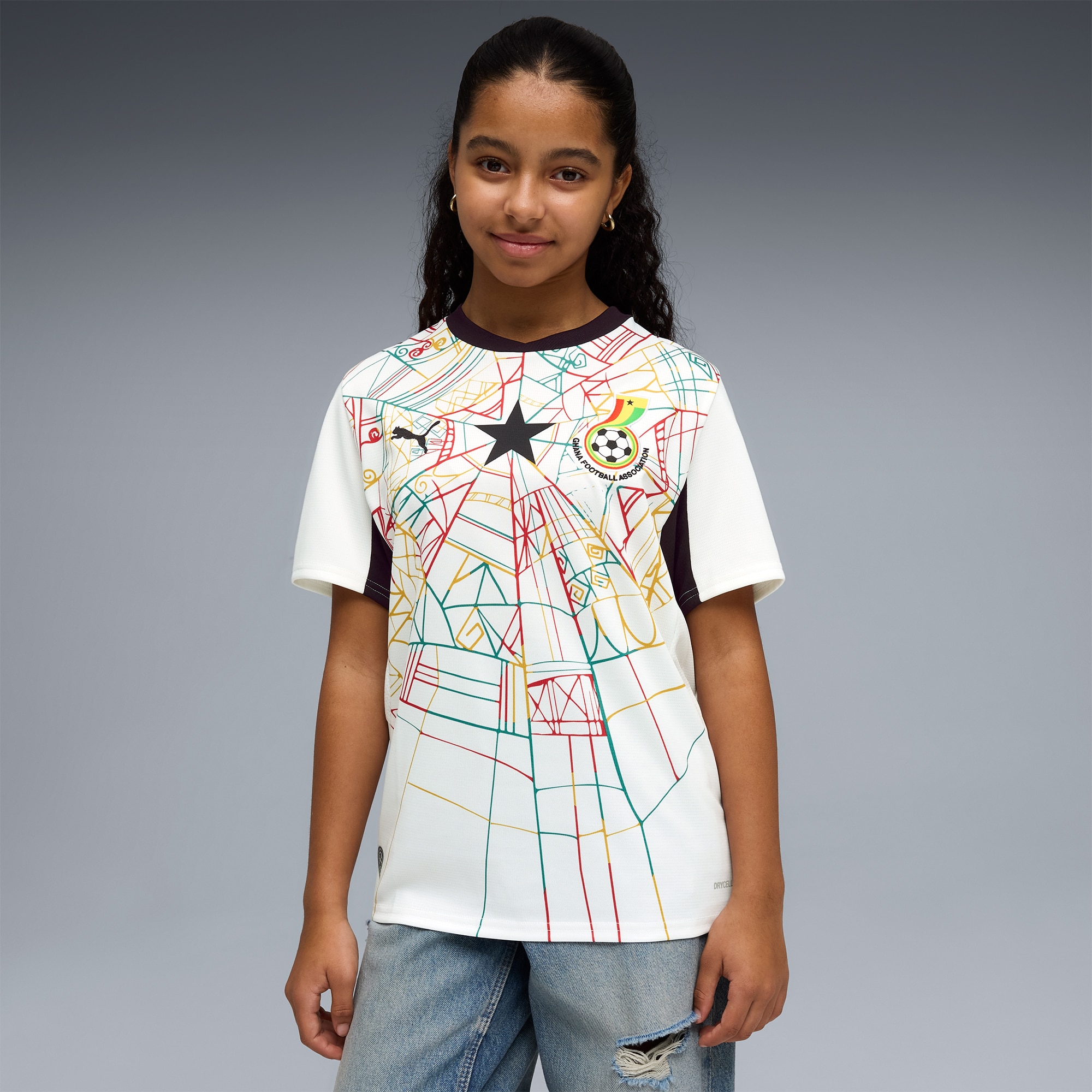  Ghana National Team Puma Youth 2026 Home Jersey - White