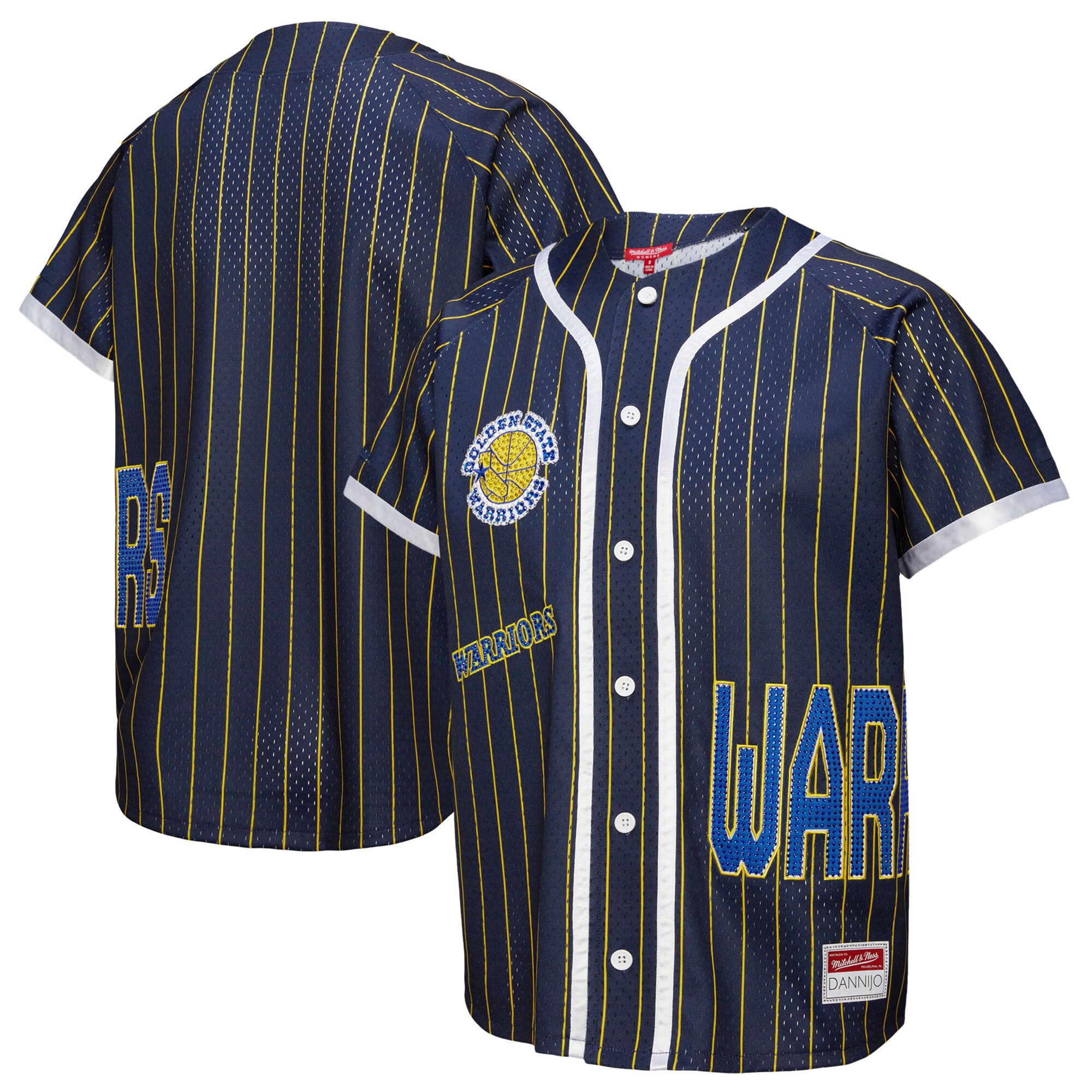  Golden State Warriors x DANNIJO Women's Fashion Baseball Jersey - Blue