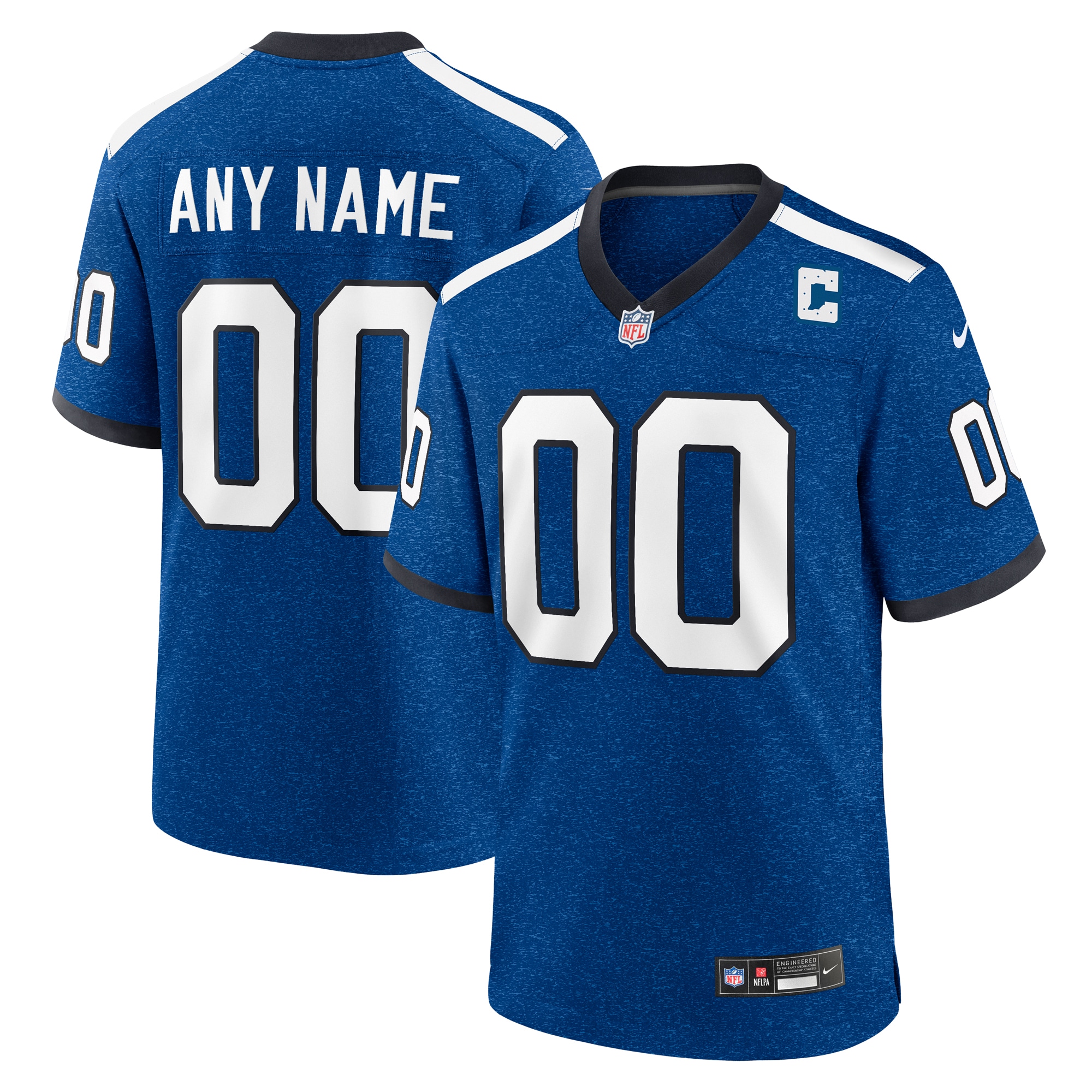  Indiana Nights Indianapolis Colts Alternate Custom Game Jersey - Blue