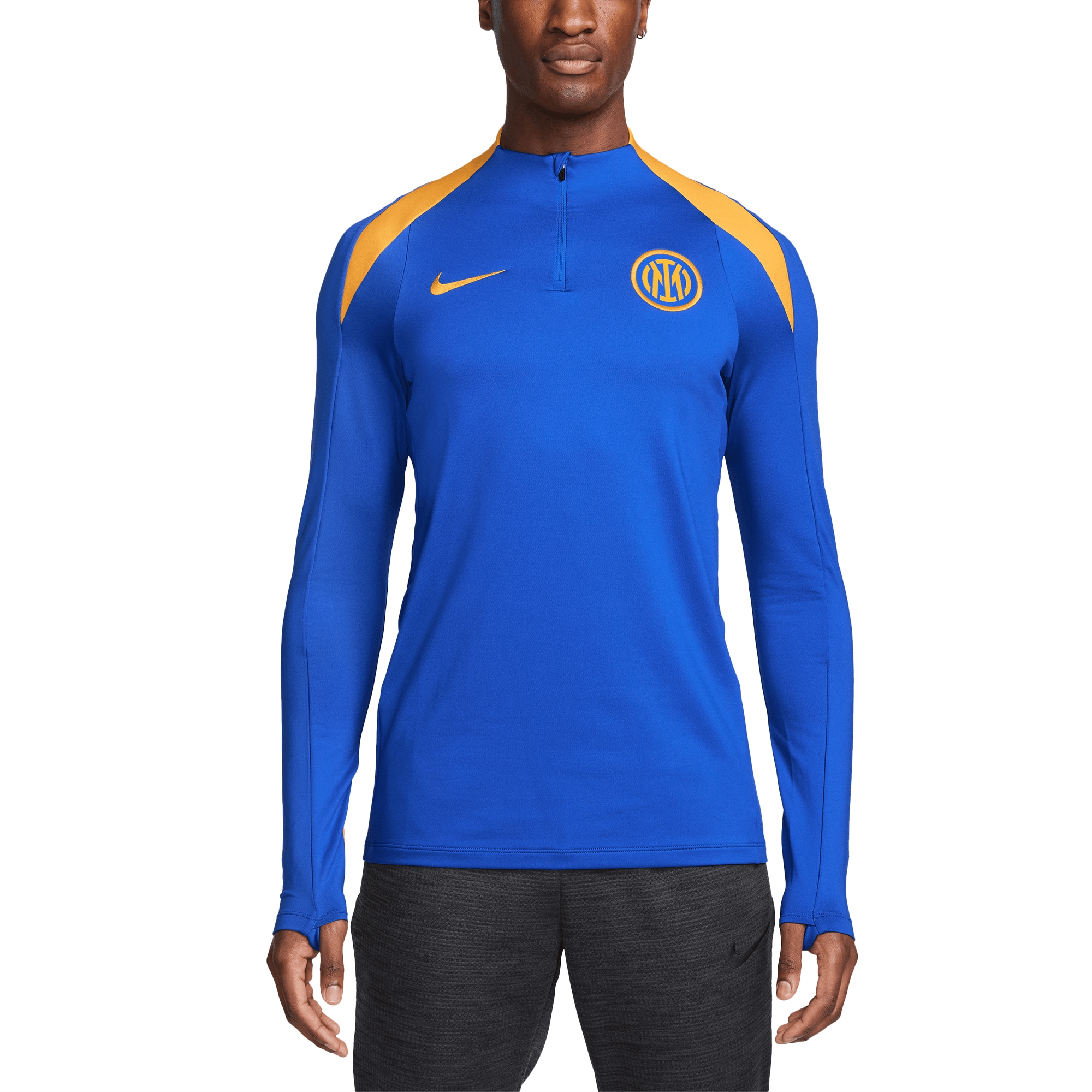  Inter Milan 2024/25 Third Strike Drill Performance Quarter-Zip Pullover Top - Blue