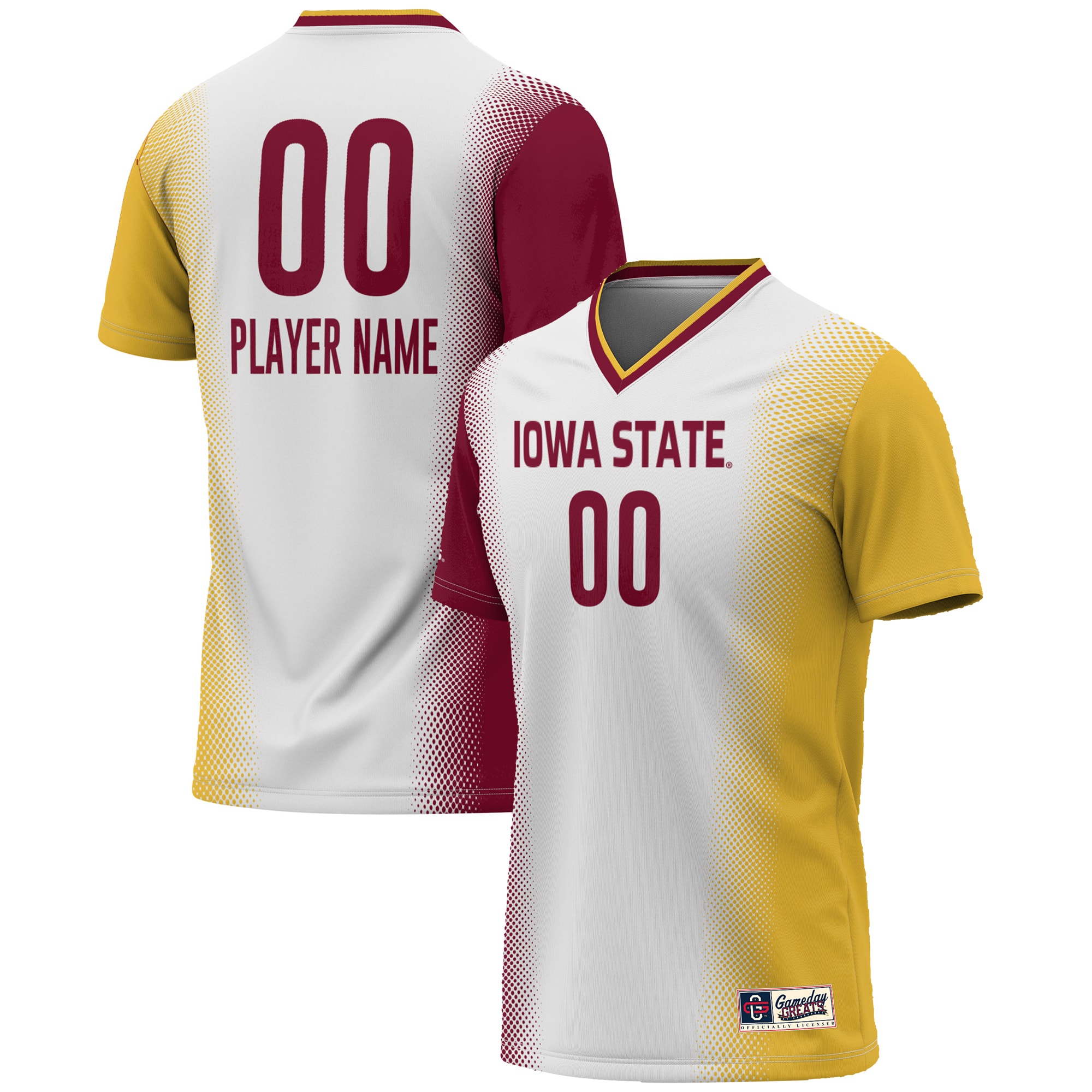  Iowa State Cyclones GameDay Greats Unisex NIL Pick-A-Player Lightweight Women's Soccer Jersey - White