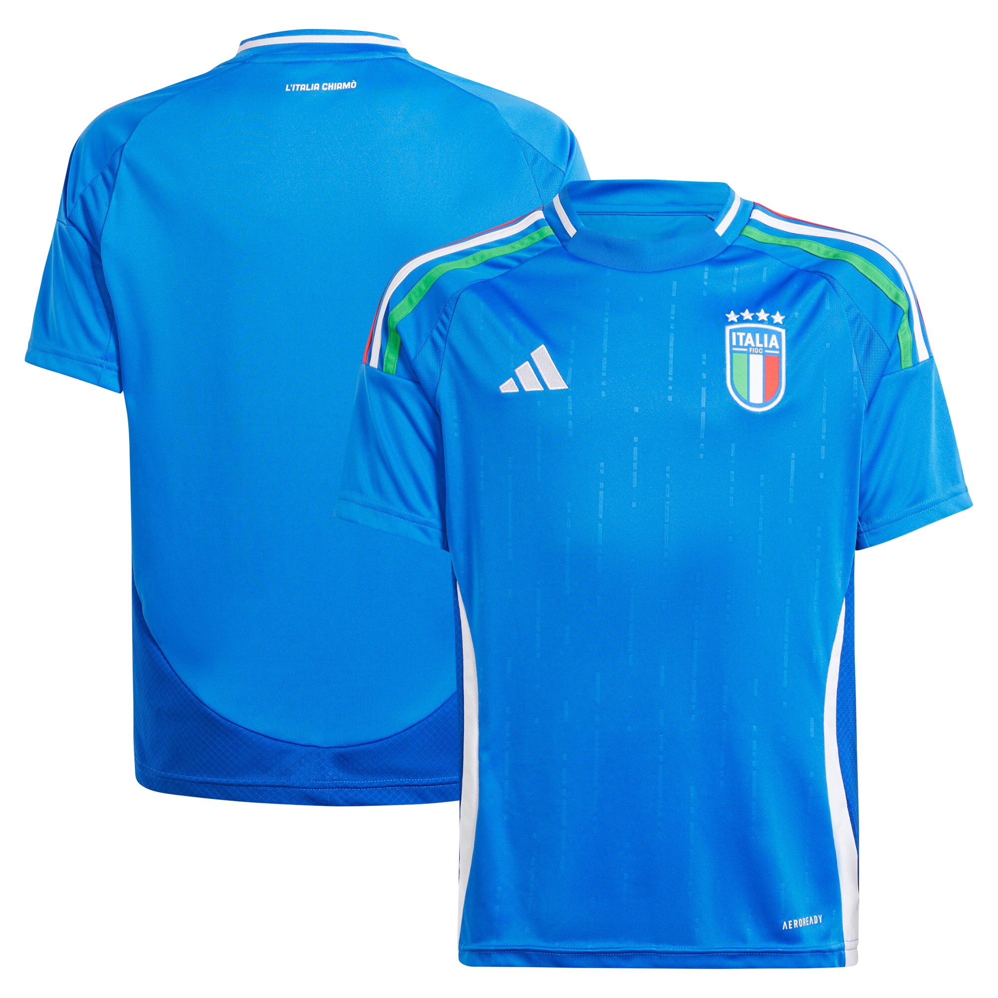  Italy National Team adidas Youth 2024 Home Replica Jersey - Blue