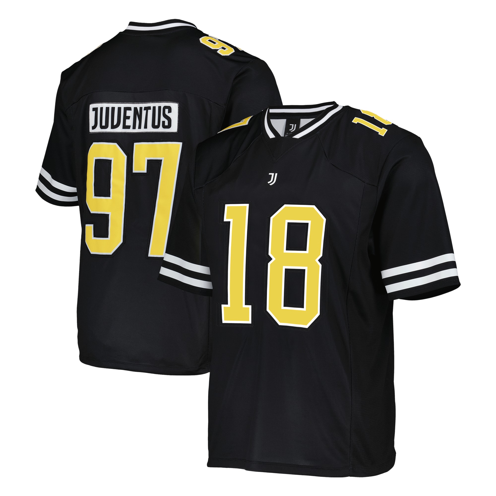  Juventus Fanatics Collegiate American Football Foundation Fashion Jersey - Black