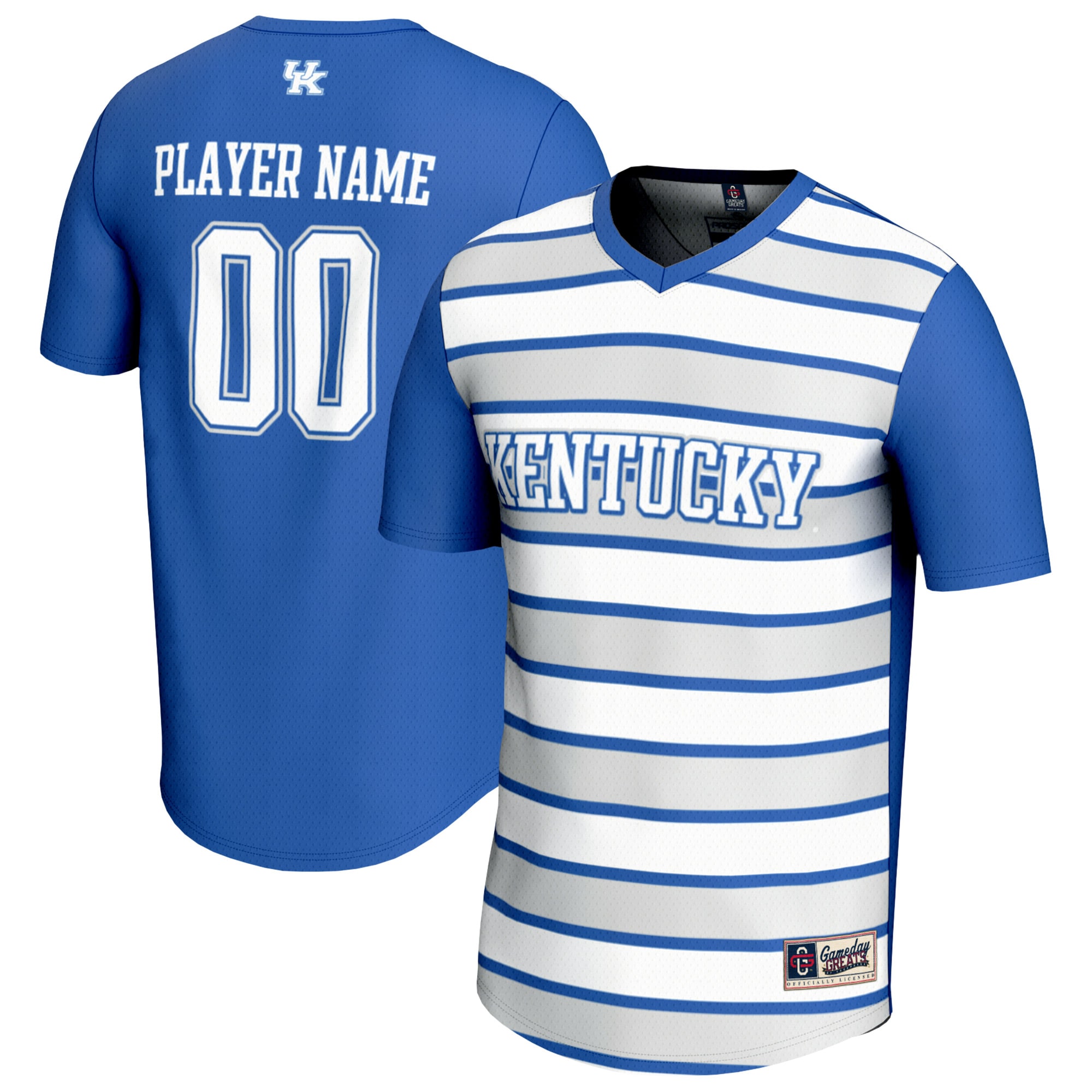  Kentucky Wildcats GameDay Greats Unisex NIL Pick-A-Player Collegiate Women's Soccer Lightweight Fashion Jersey - Royal/White