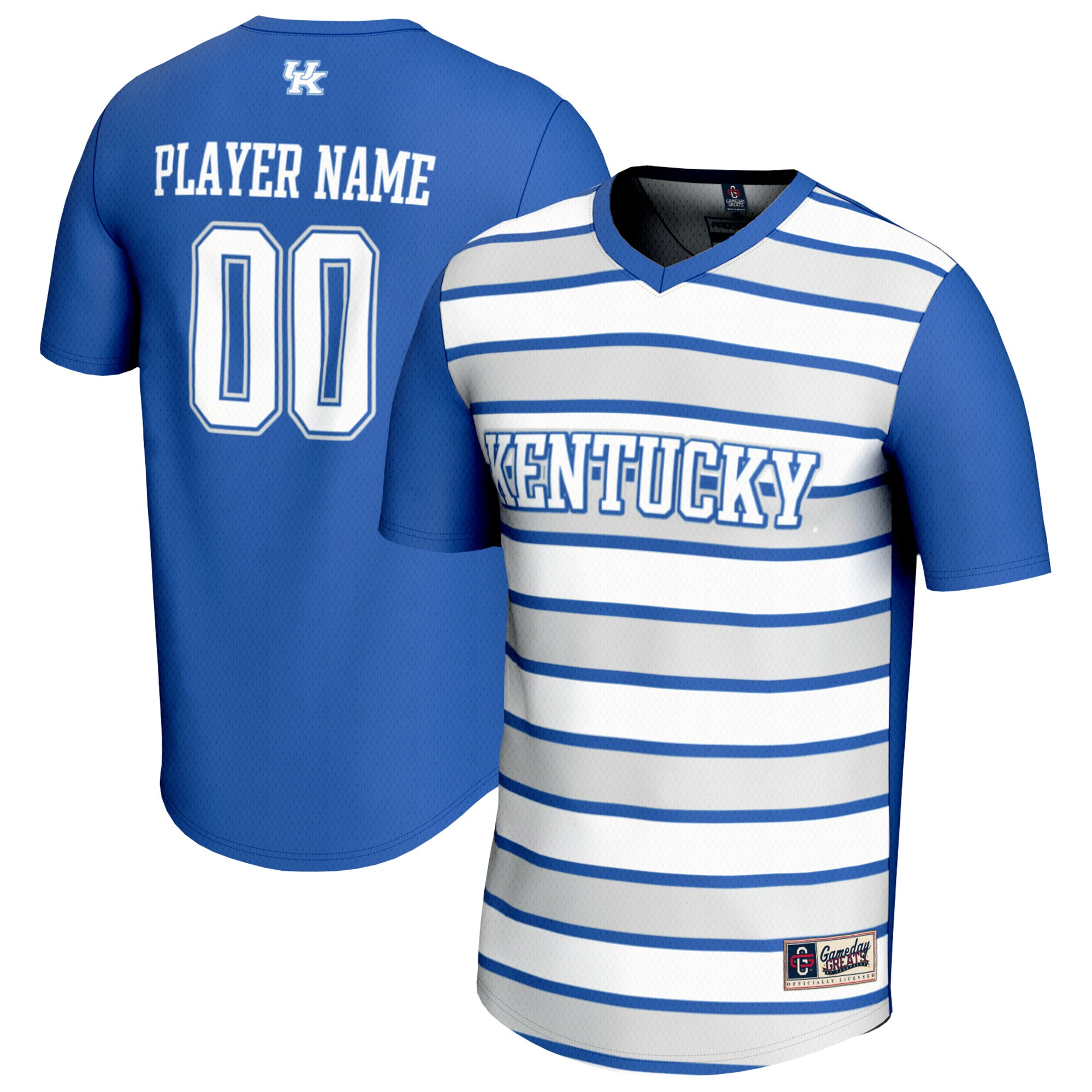  Kentucky Wildcats GameDay Greats Youth NIL Pick-A-Player Collegiate Women's Soccer Lightweight Fashion Jersey - Royal/White