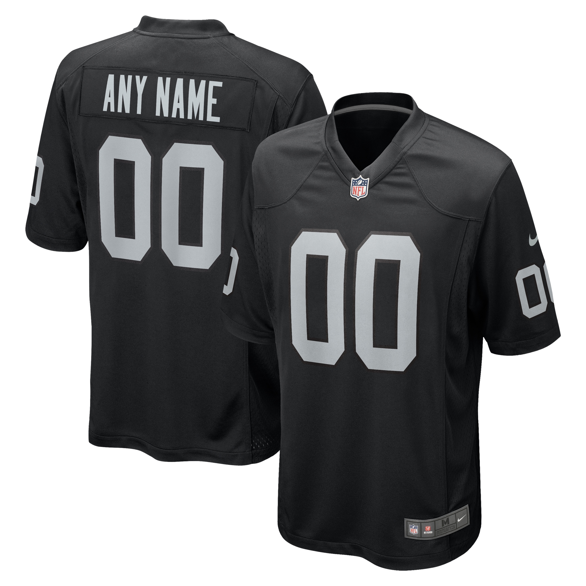  Las Vegas Raiders Youth Custom Game Jersey - Black