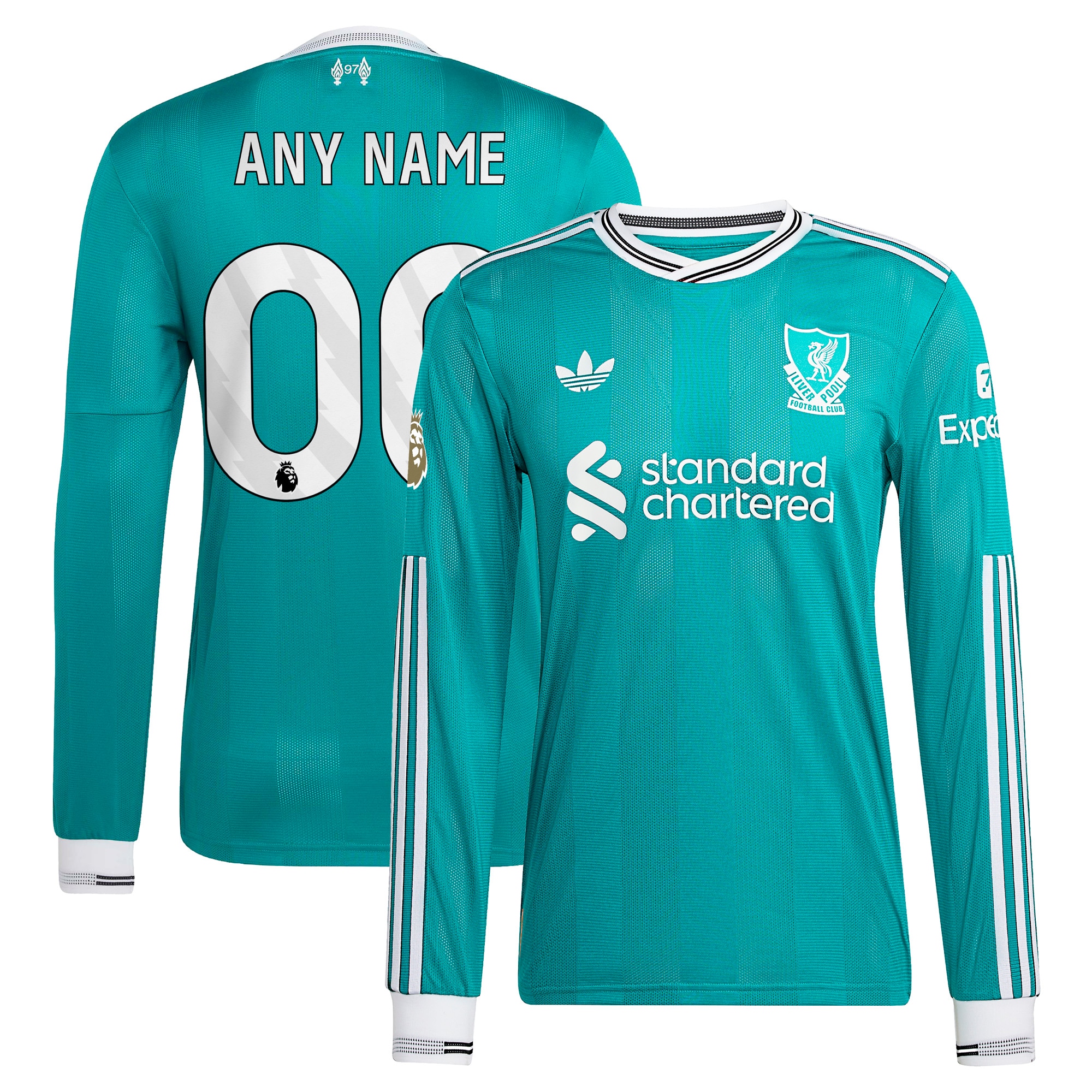  Liverpool 2025/26 Third Long Sleeve Custom Jersey - Green