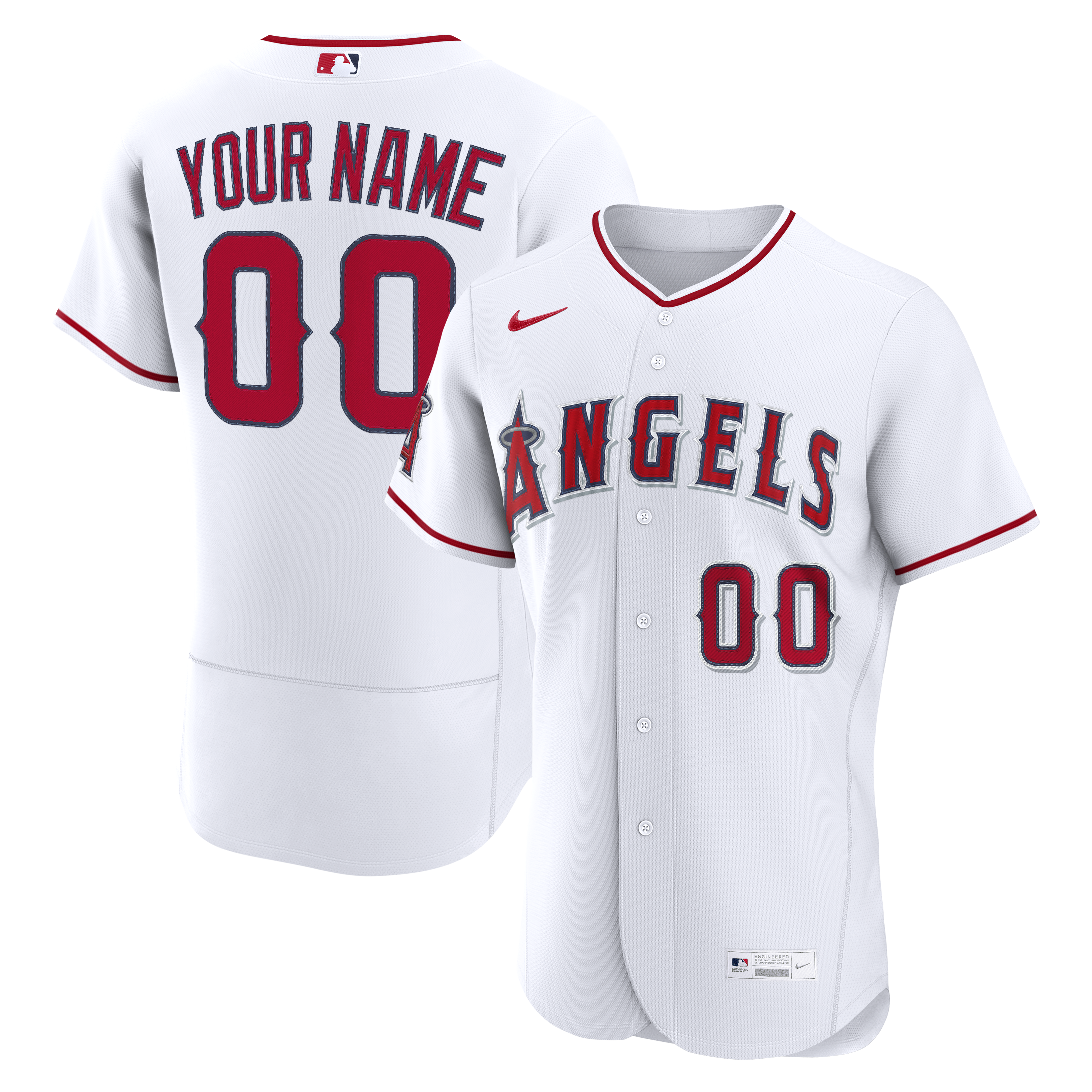  Los Angeles Angels Home Custom Jersey - White