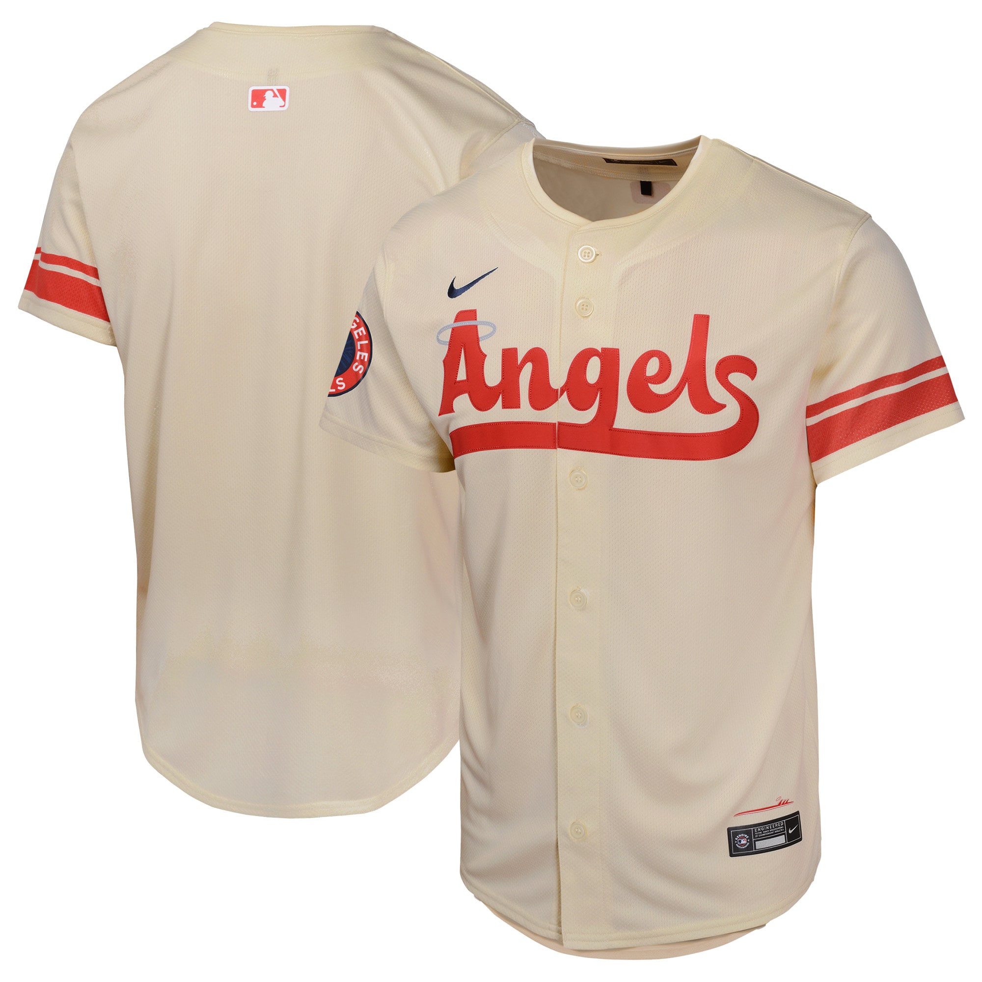  Los Angeles Angels Youth City Connect Limited Jersey - Cream