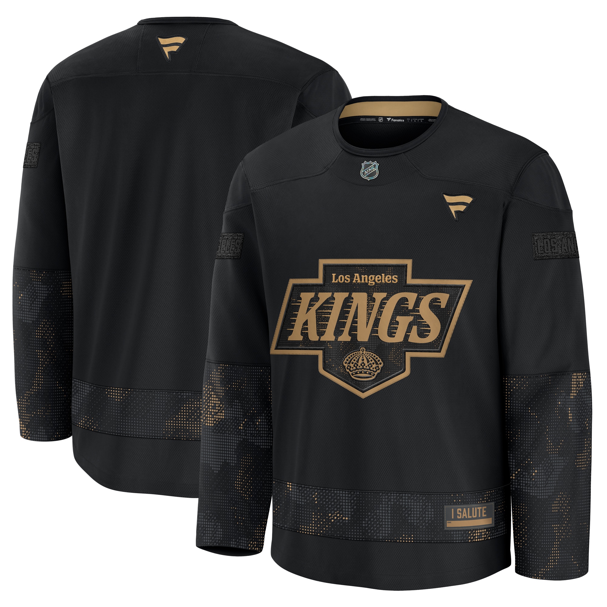 Los Angeles Kings Fanatics 2024 Military Appreciation Practice Jersey - Black