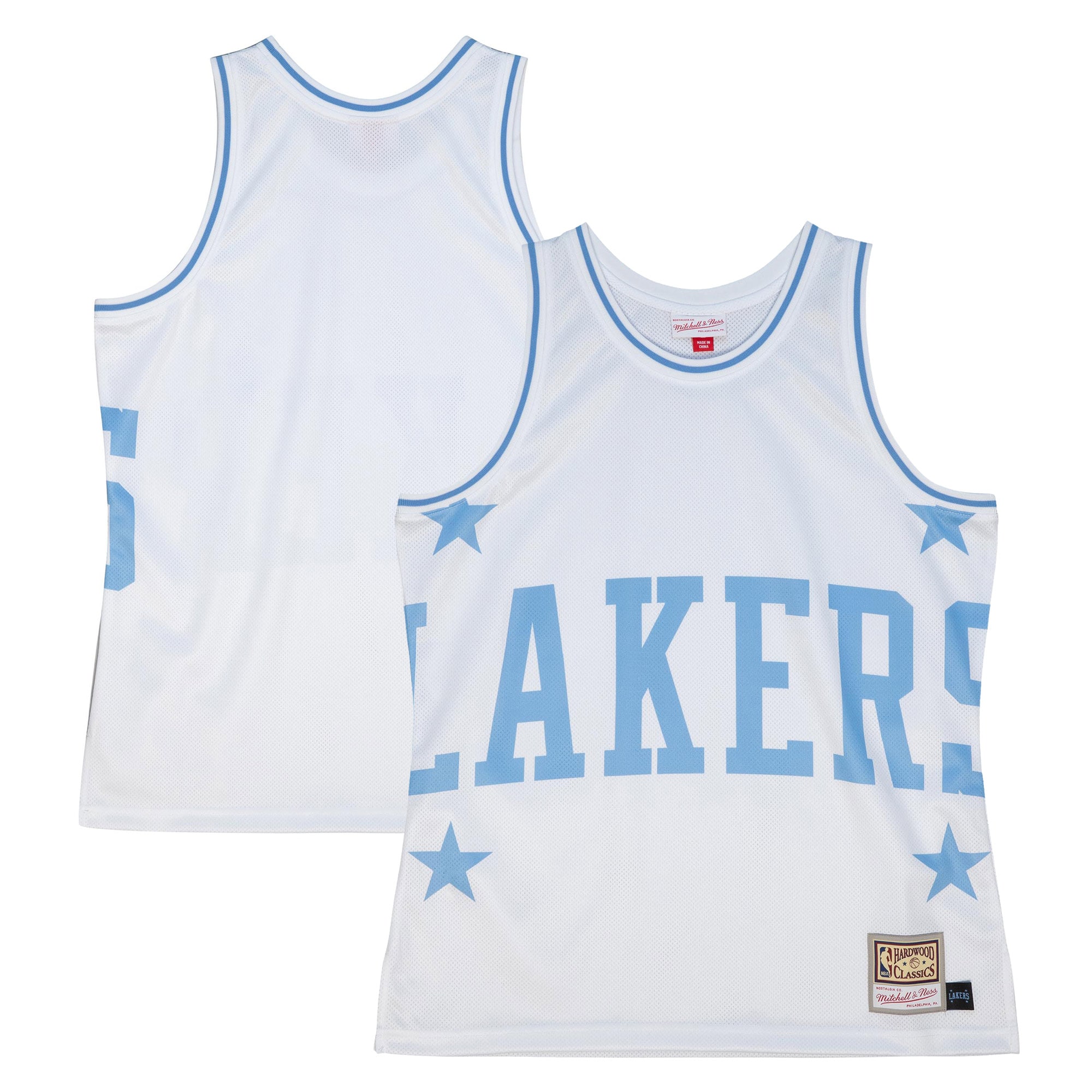  Los Angeles Lakers Mitchell & Ness Hardwood Classics Blown Out Fashion Jersey - White