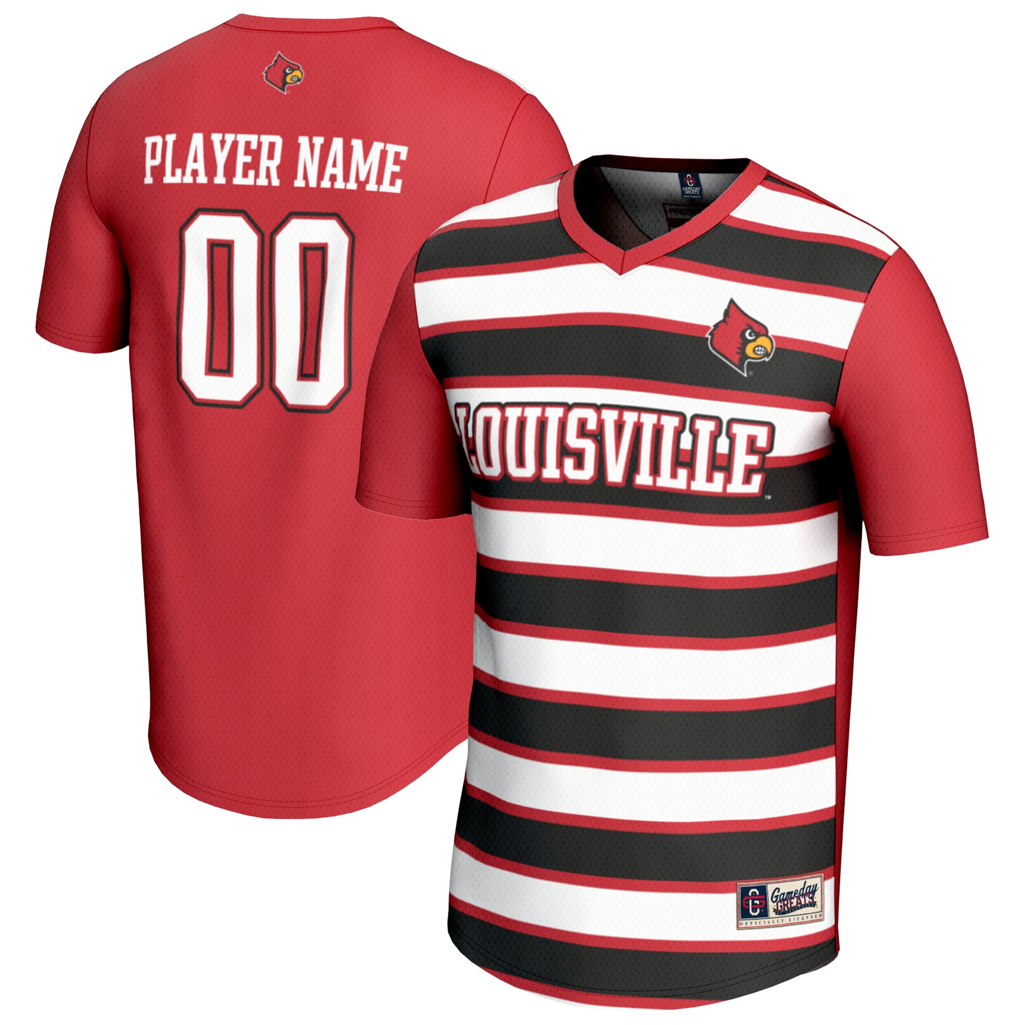  Louisville Cardinals GameDay Greats Unisex Men's Soccer NIL Pick-A-Player Fashion Jersey - Red