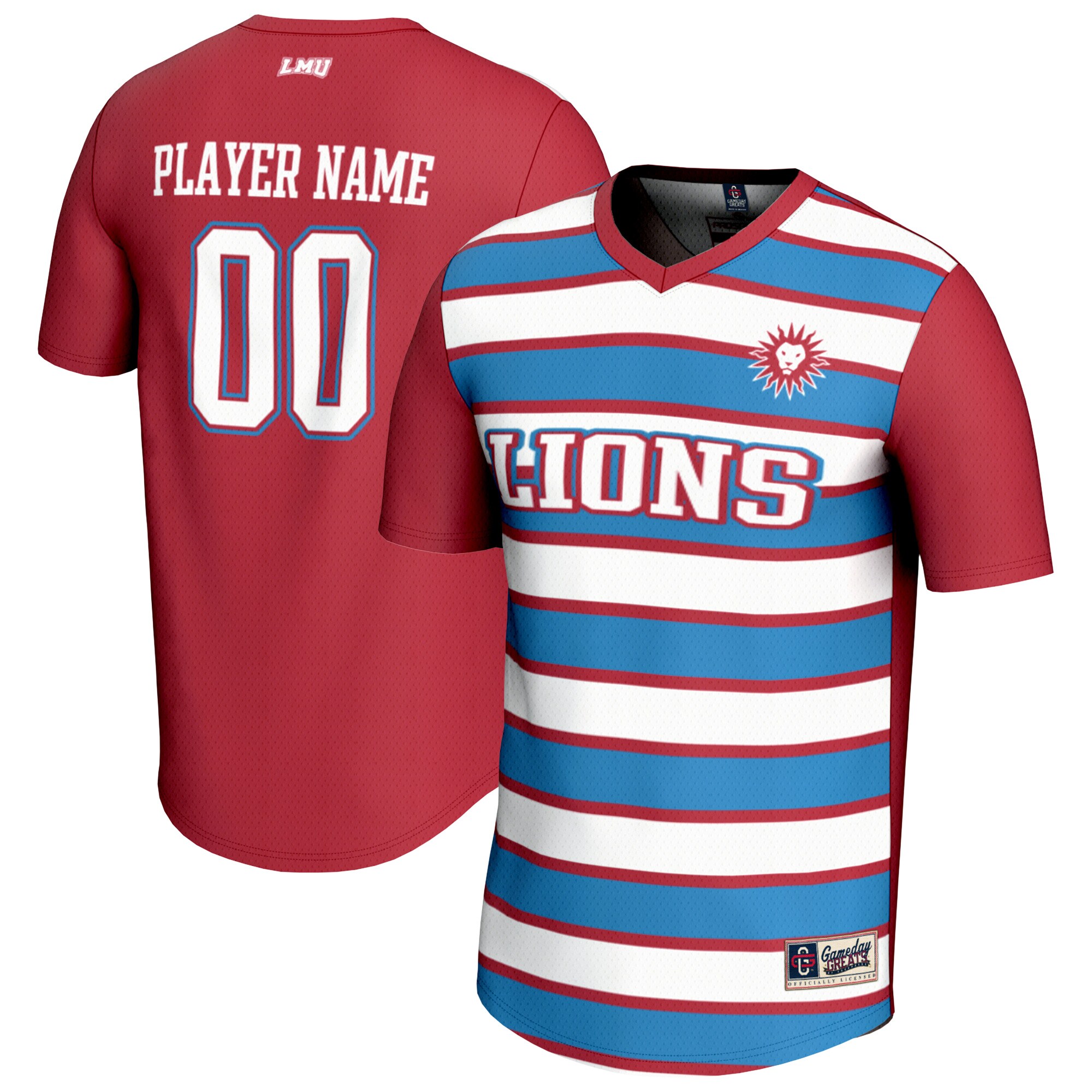  Loyola Marymount Lions GameDay Greats Youth Men's Soccer NIL Pick-A-Player Fashion Jersey - Crimson
