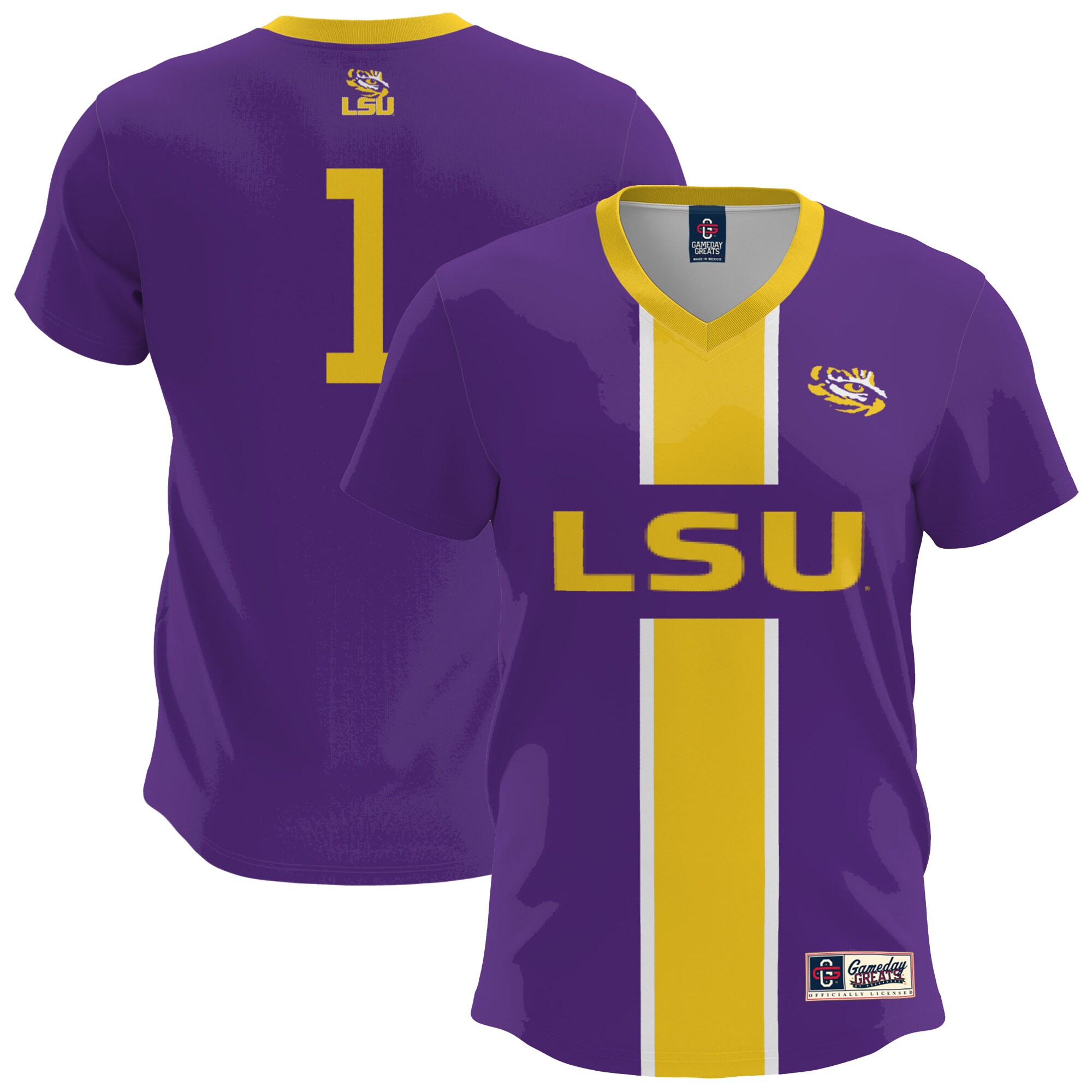  LSU Tigers GameDay Greats Lightweight Soccer Fashion Jersey - Purple