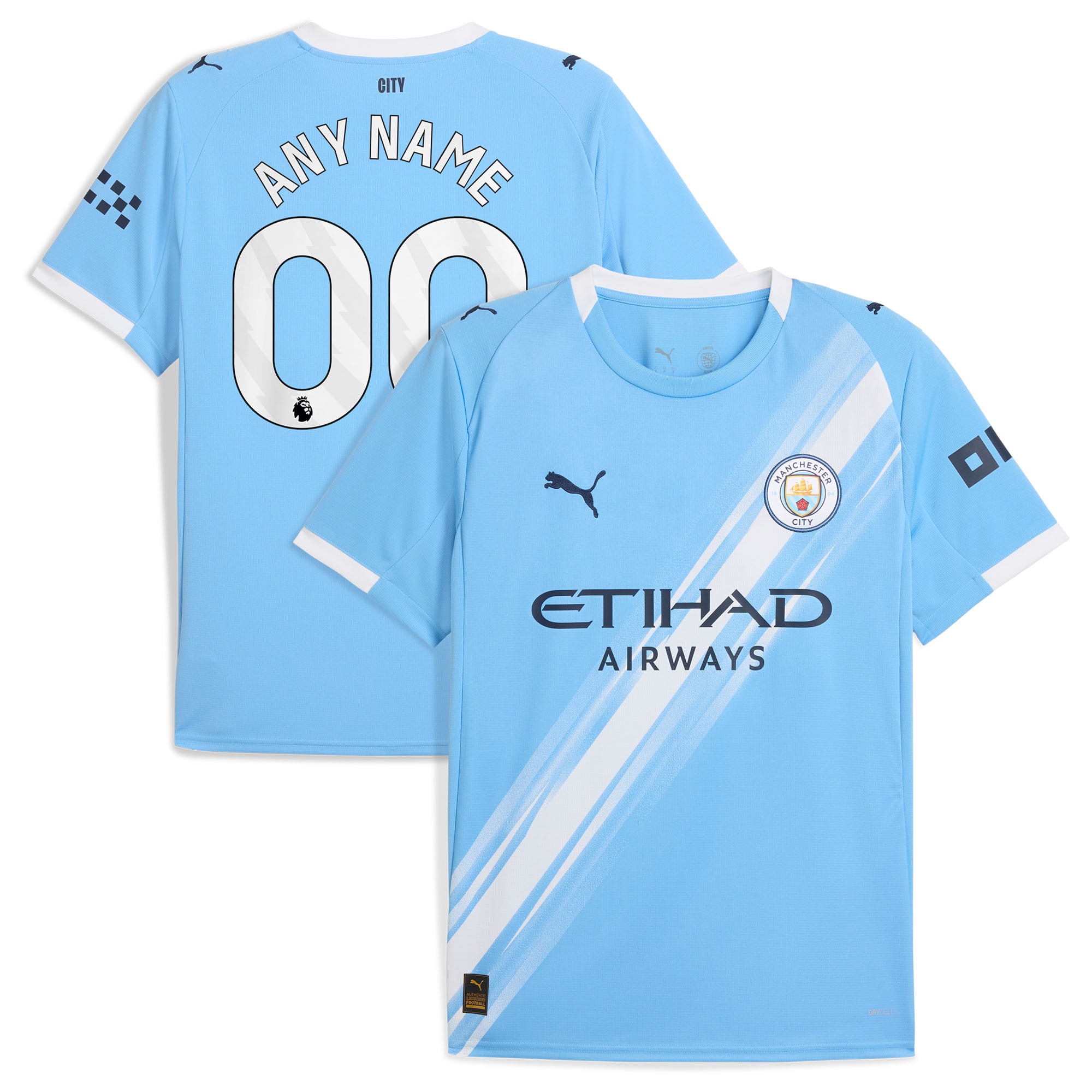  Manchester City Puma 2025/26 Home Custom Jersey - Sky Blue