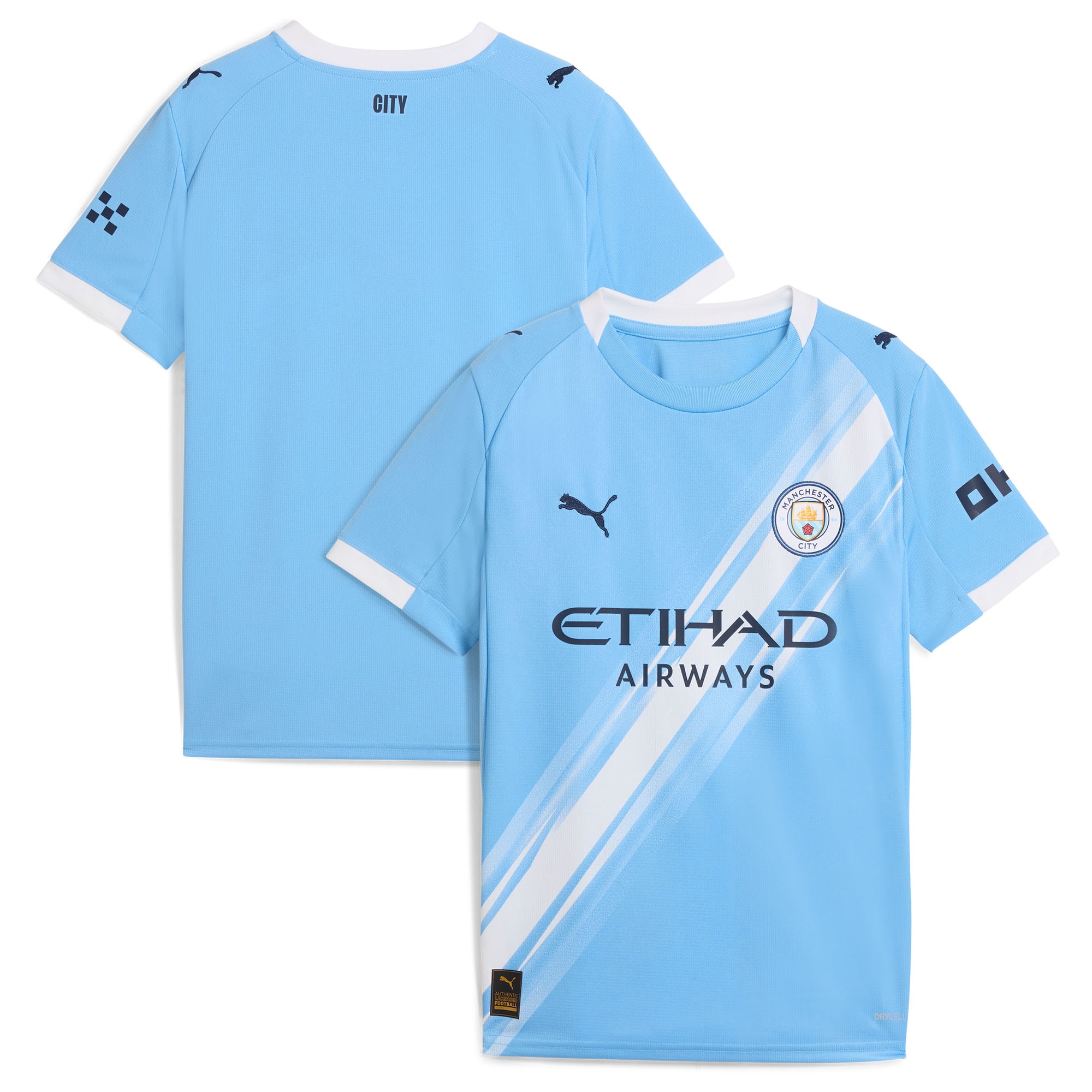  Manchester City Puma Youth 2025/26 Home Jersey - Sky Blue
