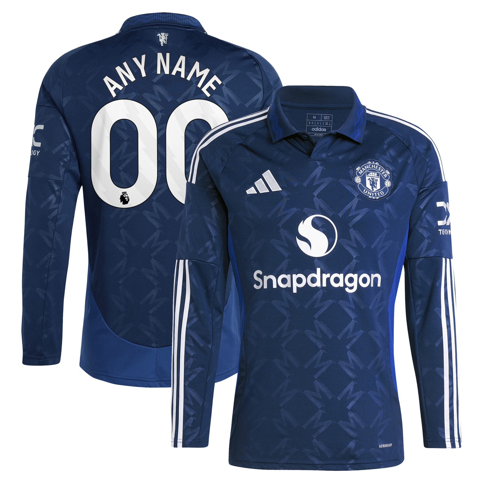  Manchester United 2024/25 Away Long Sleeve Custom Jersey