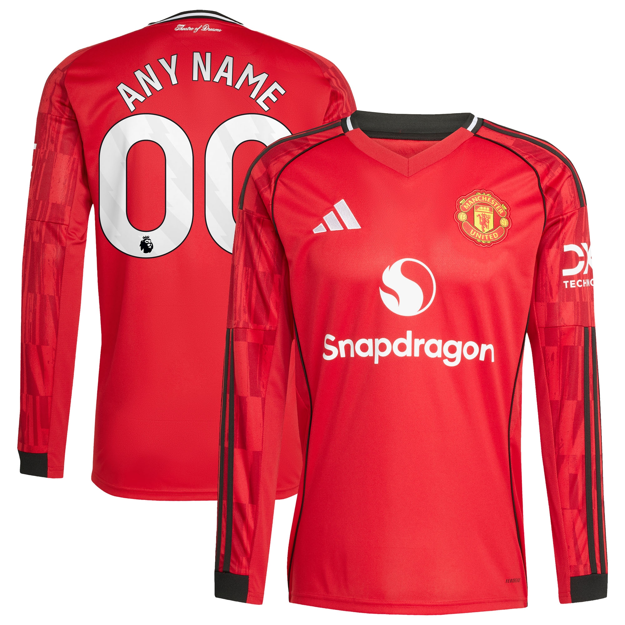  Manchester United Home 2025/26 Custom Long Sleeve Jersey