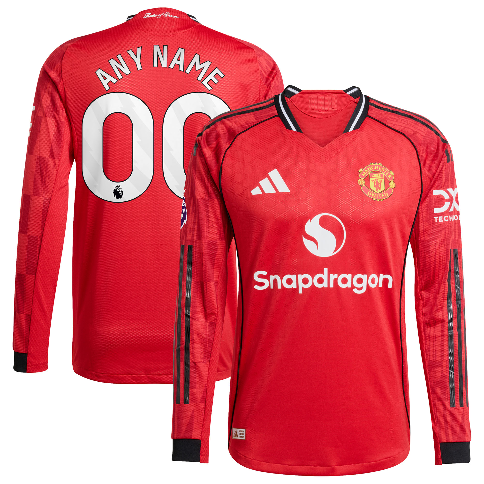  Manchester United Home 2025/26 Custom Long Sleeve Jersey