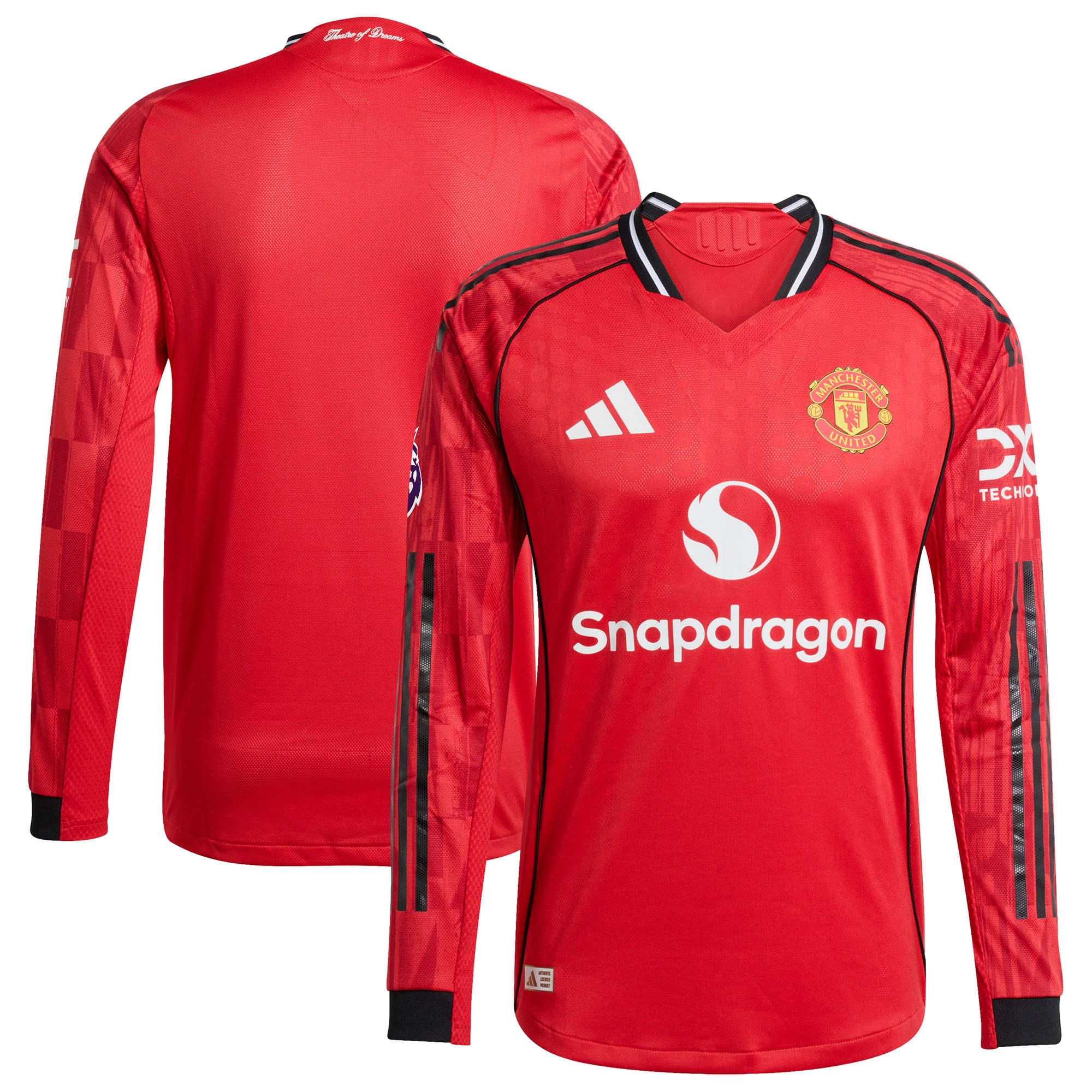  Manchester United Home 2025/26 Player Long Sleeve Jersey