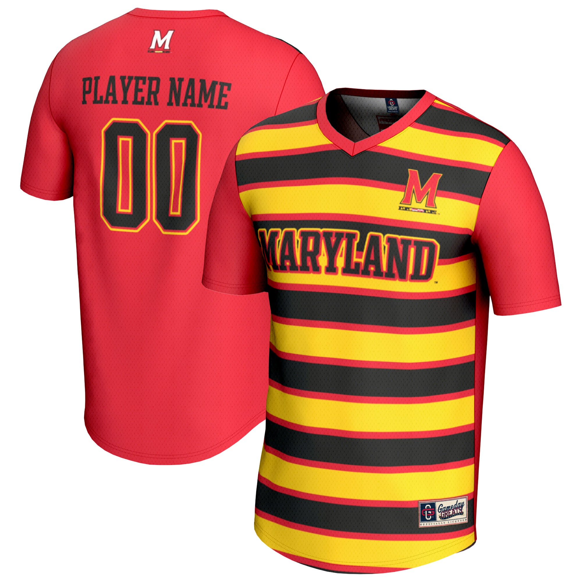  Maryland Terrapins GameDay Greats Unisex Men's Soccer NIL Pick-A-Player Fashion Jersey - Red