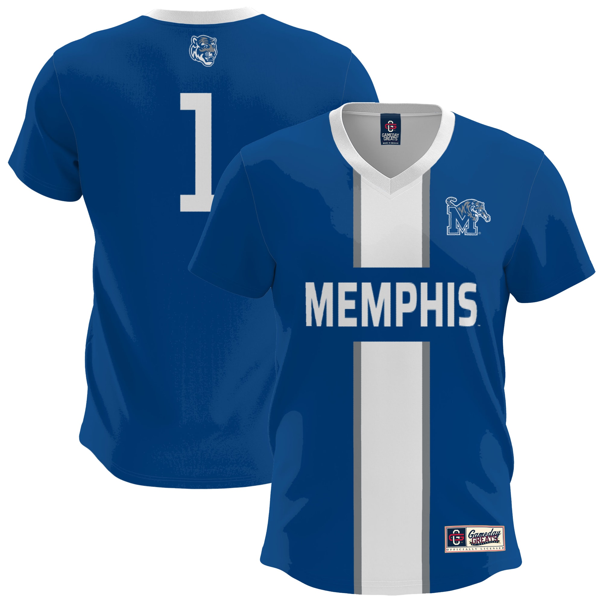  Memphis Tigers GameDay Greats Lightweight Soccer Fashion Jersey - Royal