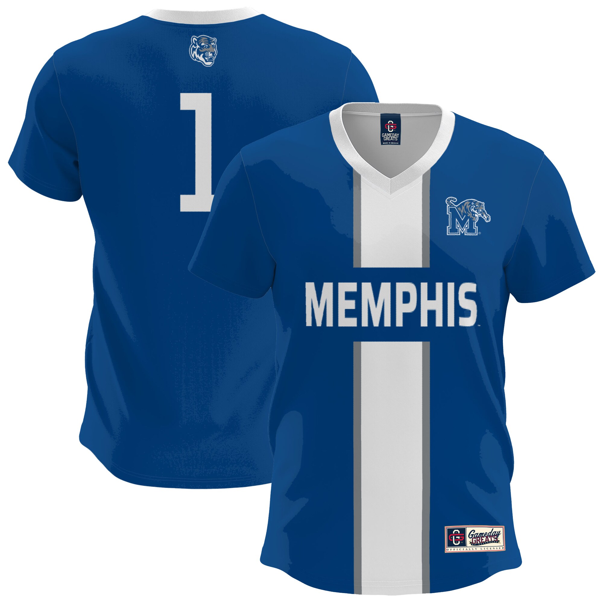  Memphis Tigers GameDay Greats Youth Lightweight Soccer Fashion Jersey - Royal