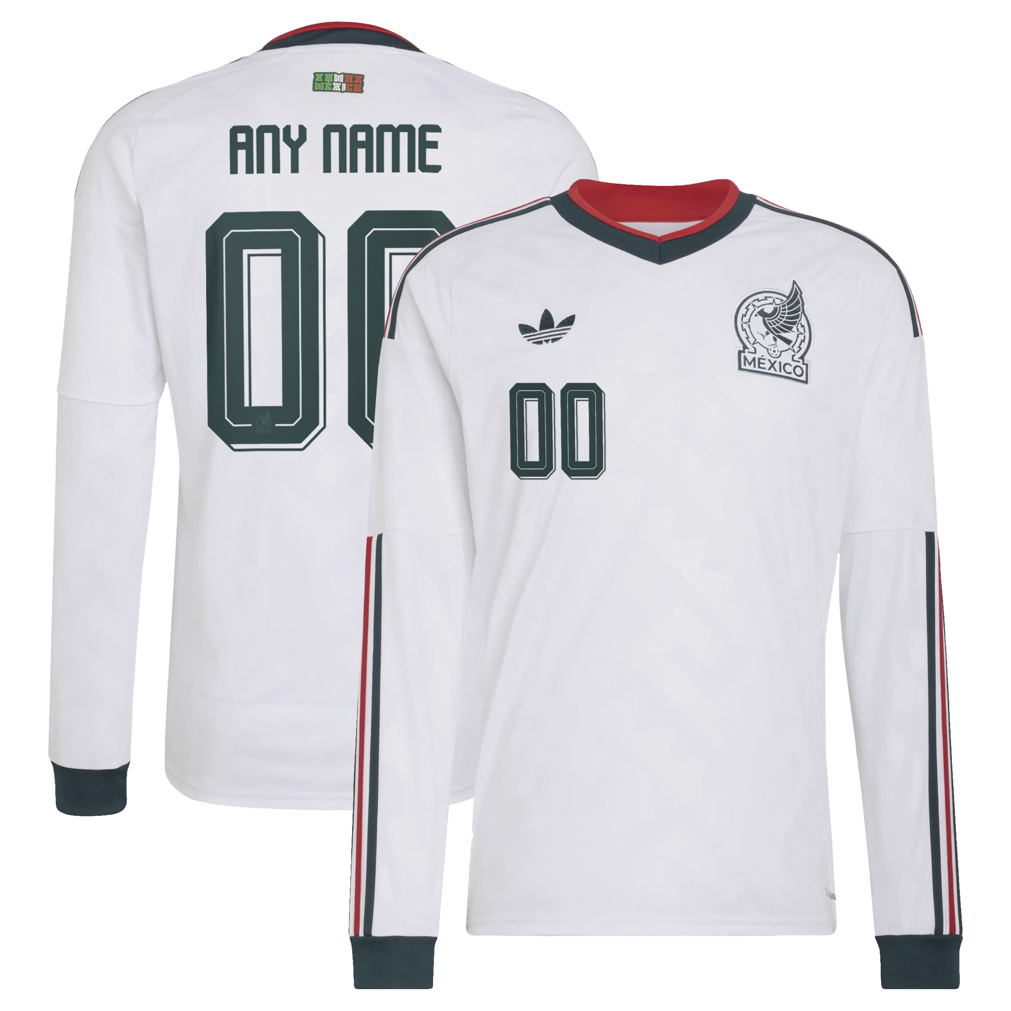  Mexico National Team 2026 Away Long Sleeve Custom Jersey