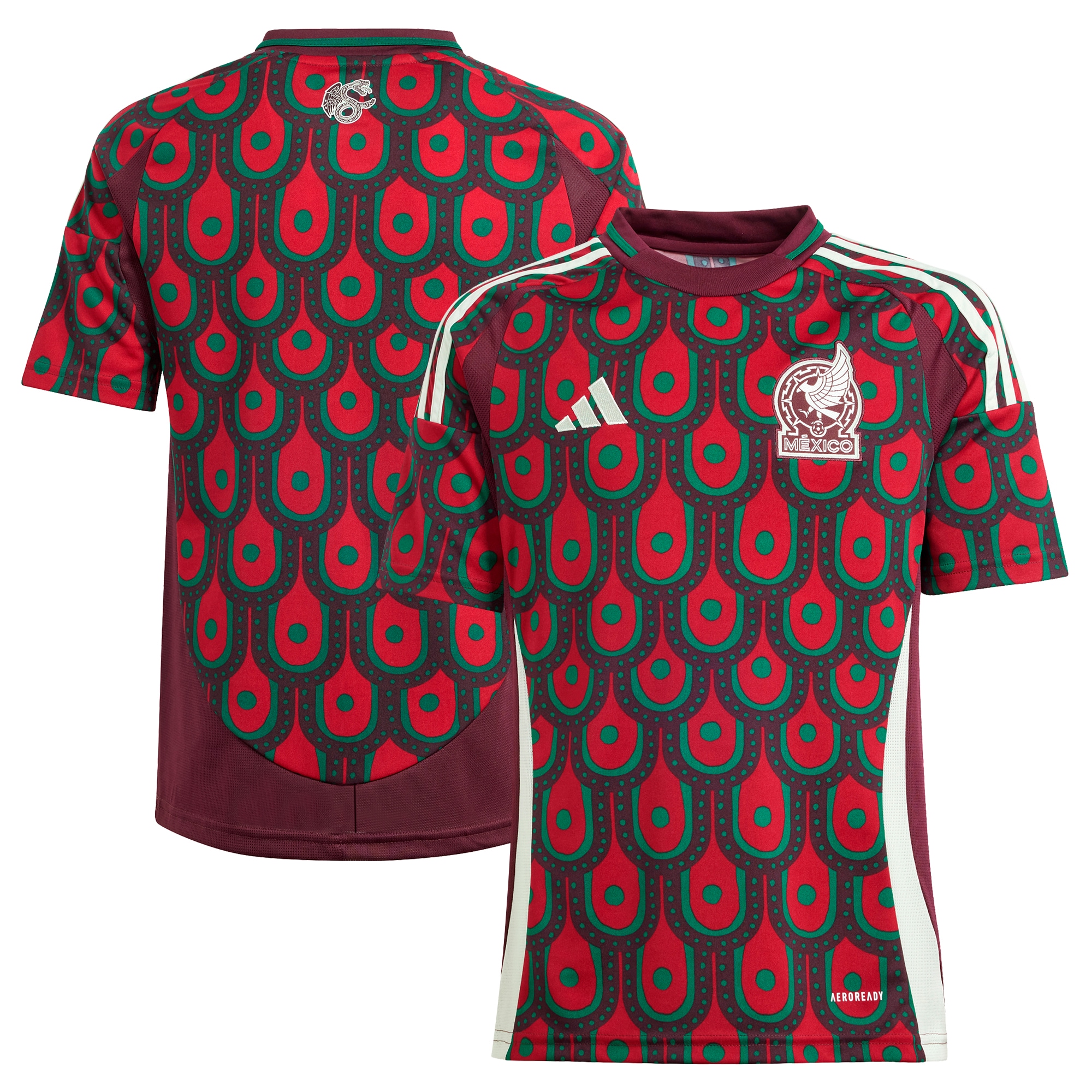  Mexico National Team Youth 2024 Home Jersey - Burgundy