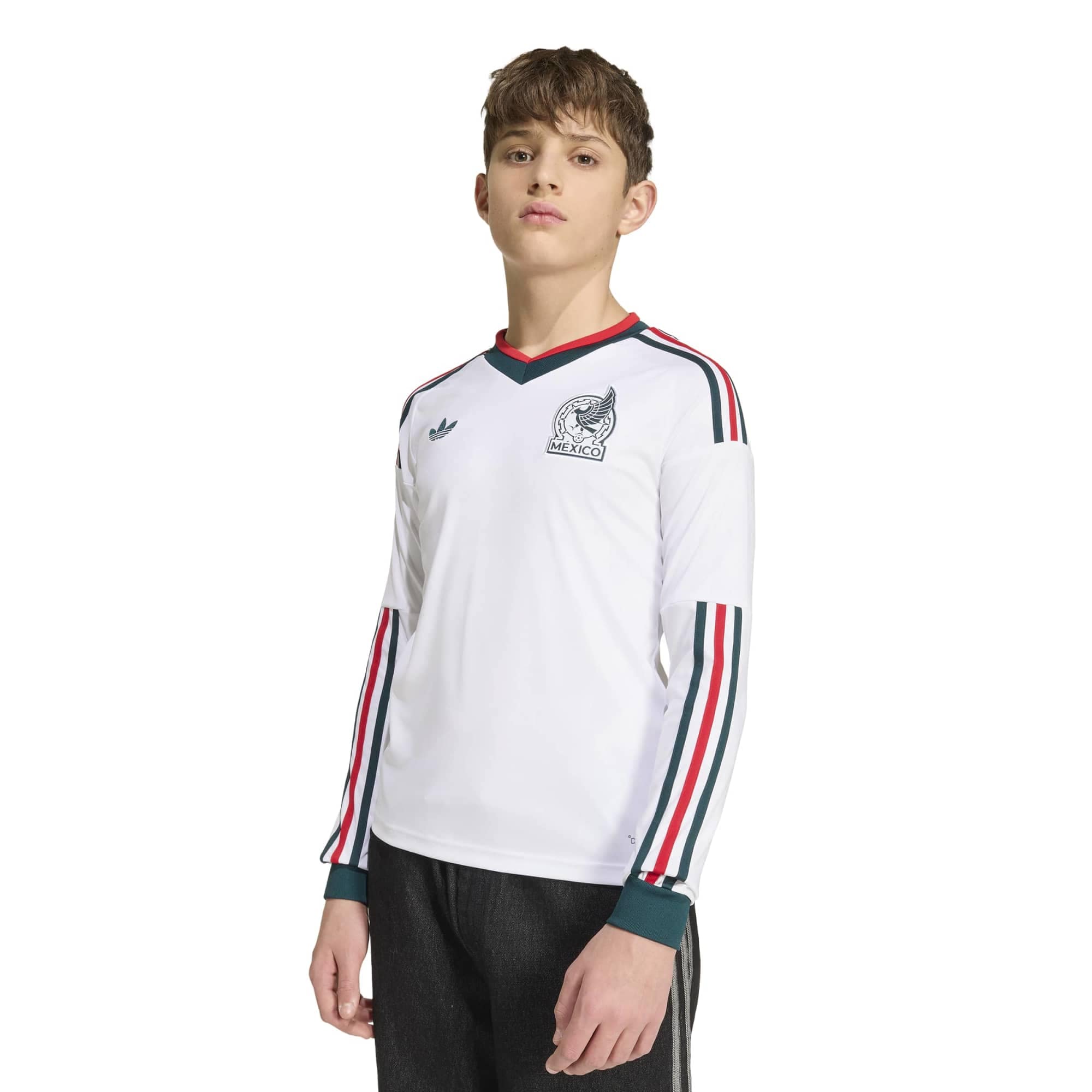  Mexico National Team Youth 2026 Away Long Sleeve Jersey - White