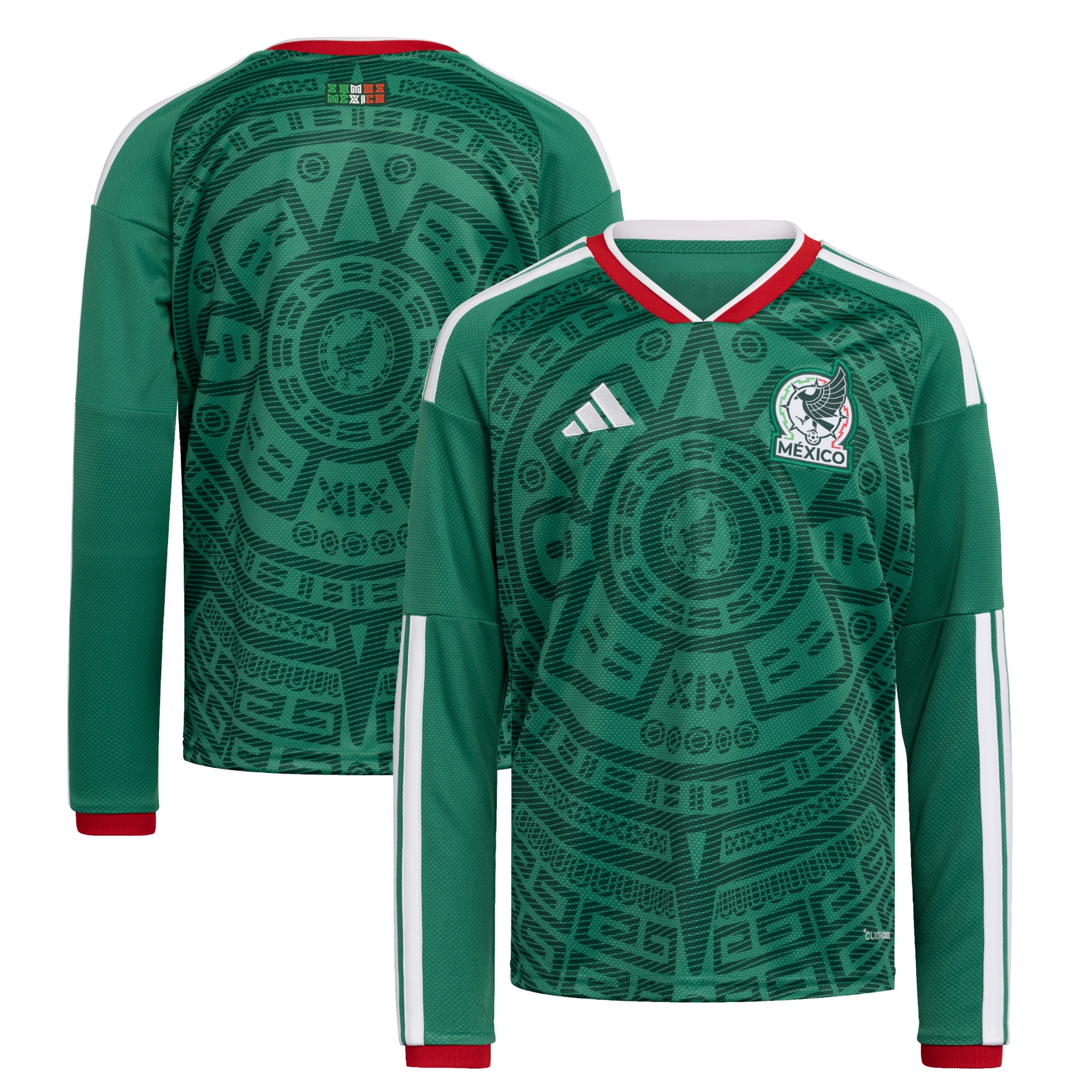  Mexico National Team Youth FIFA x World Cup 2026 Home Long-Sleeve Jersey - Green