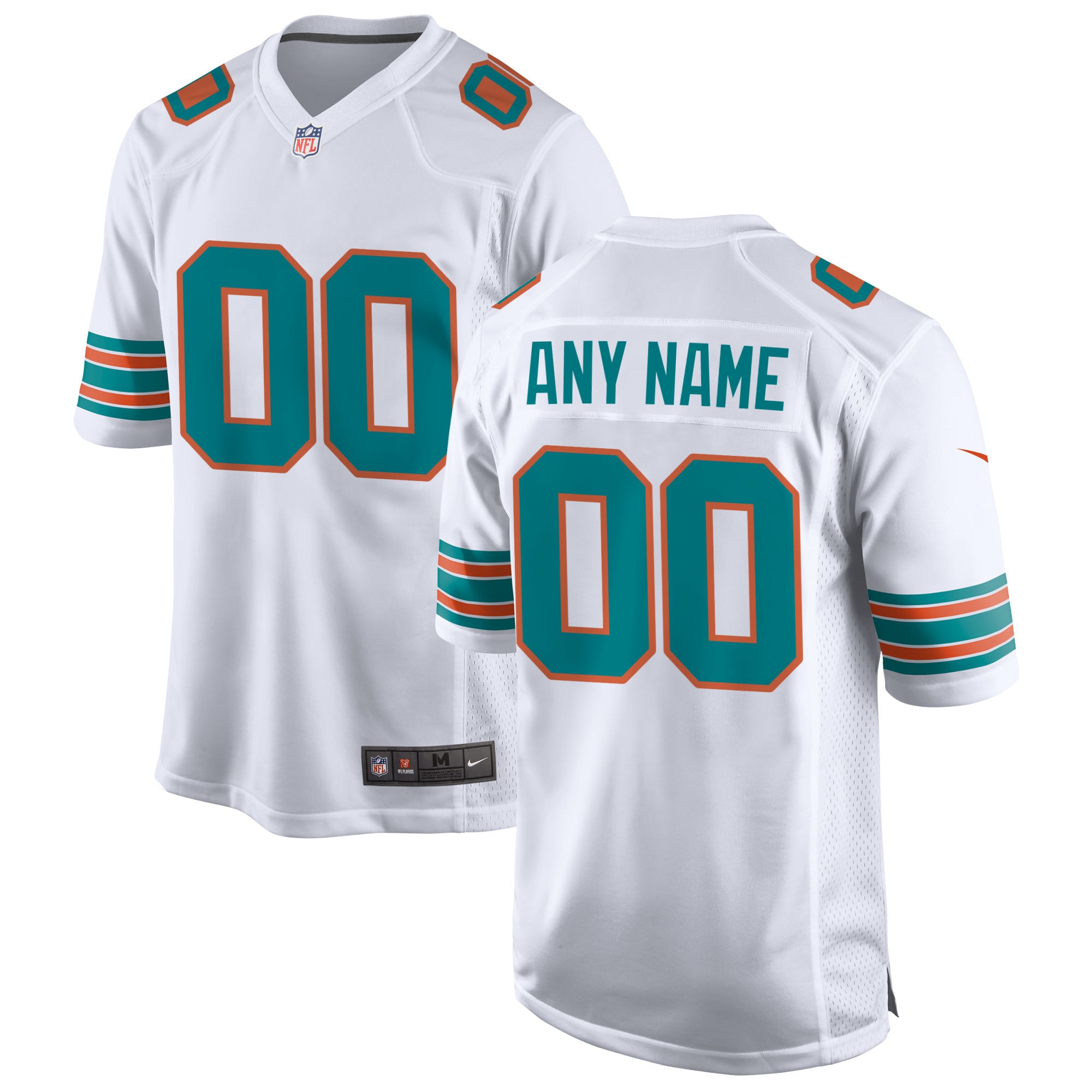  Miami Dolphins Alternate Custom Game Jersey