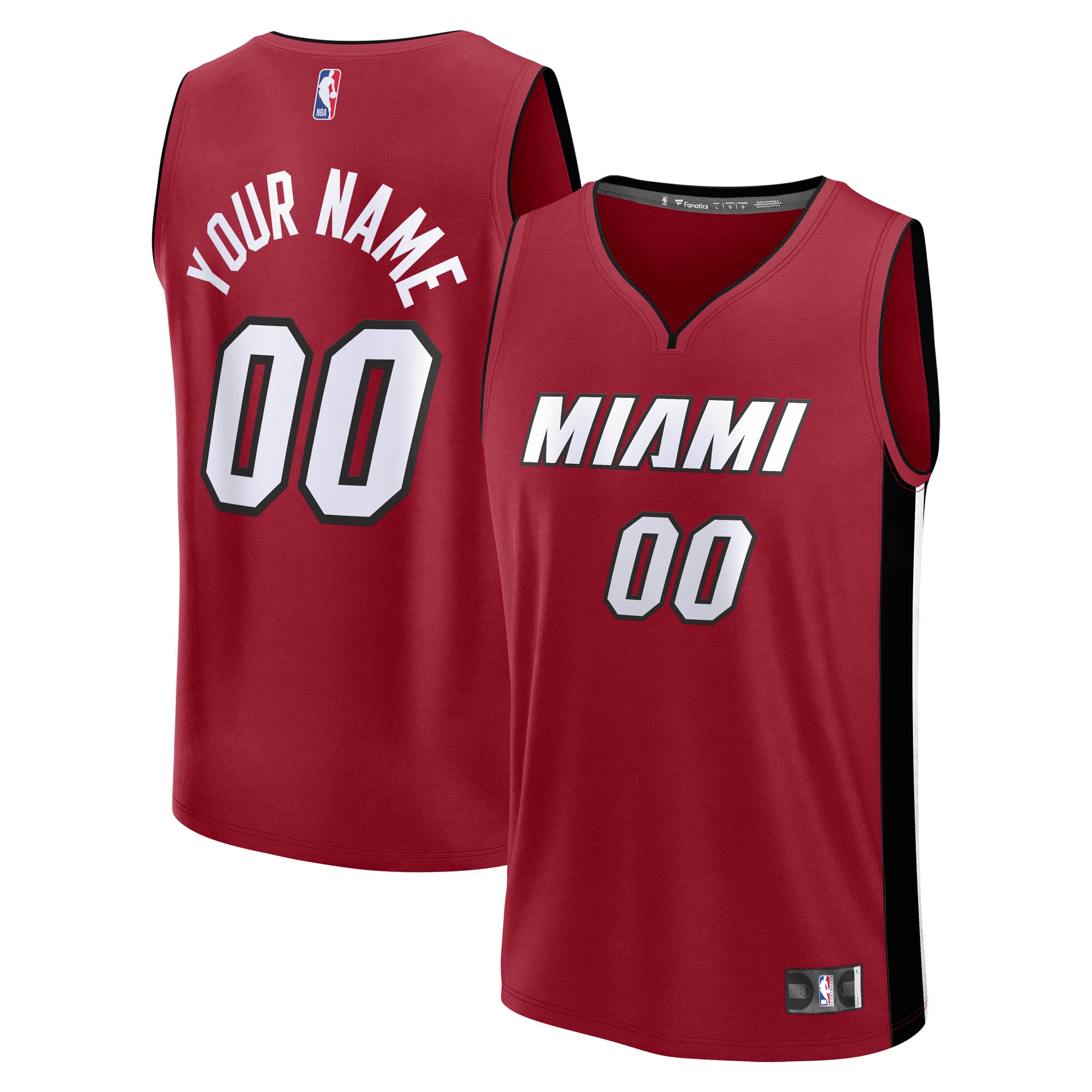  Miami Heat Fanatics Fast Break Custom Jersey - Icon Edition