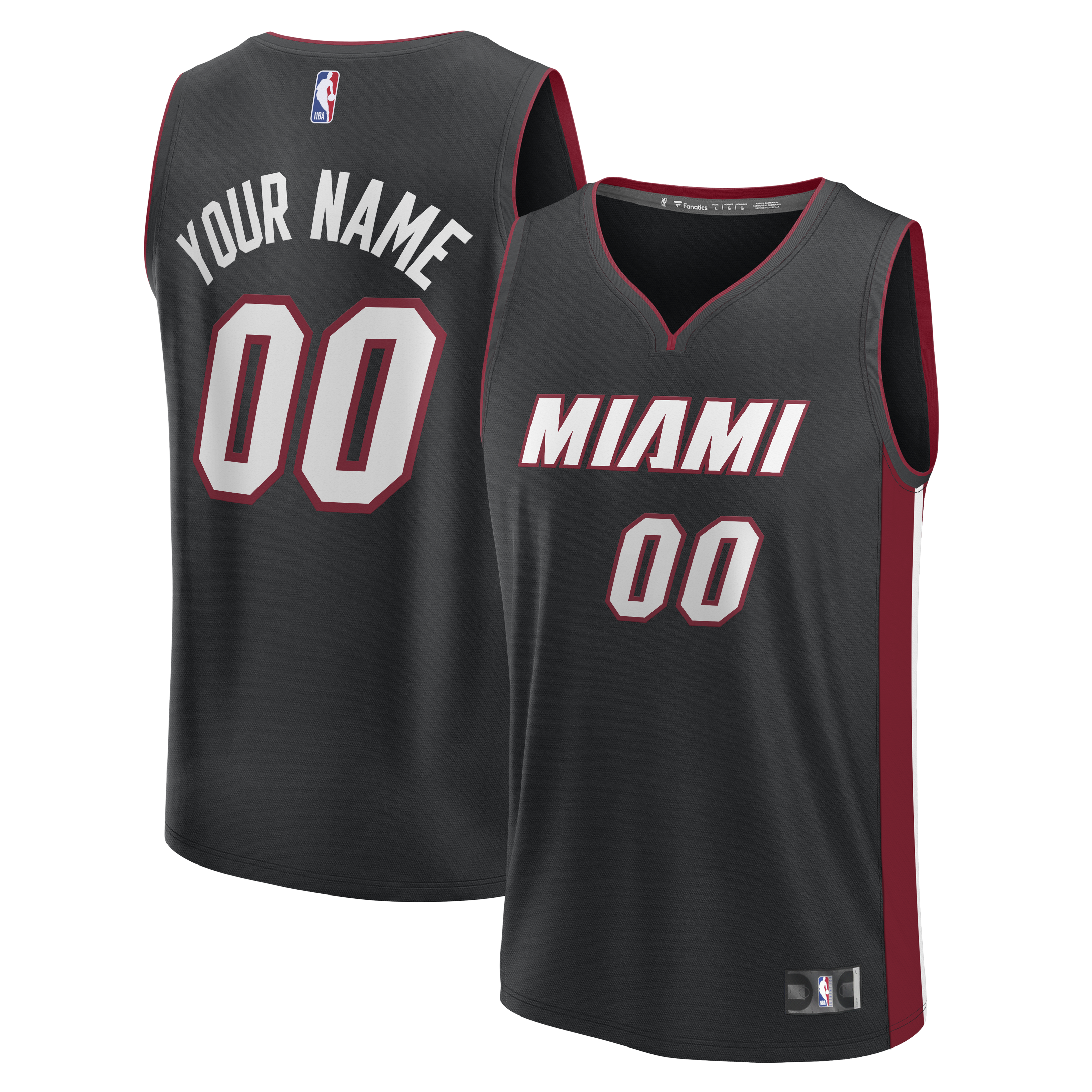  Miami Heat Fanatics Fast Break Custom Jersey - Icon Edition
