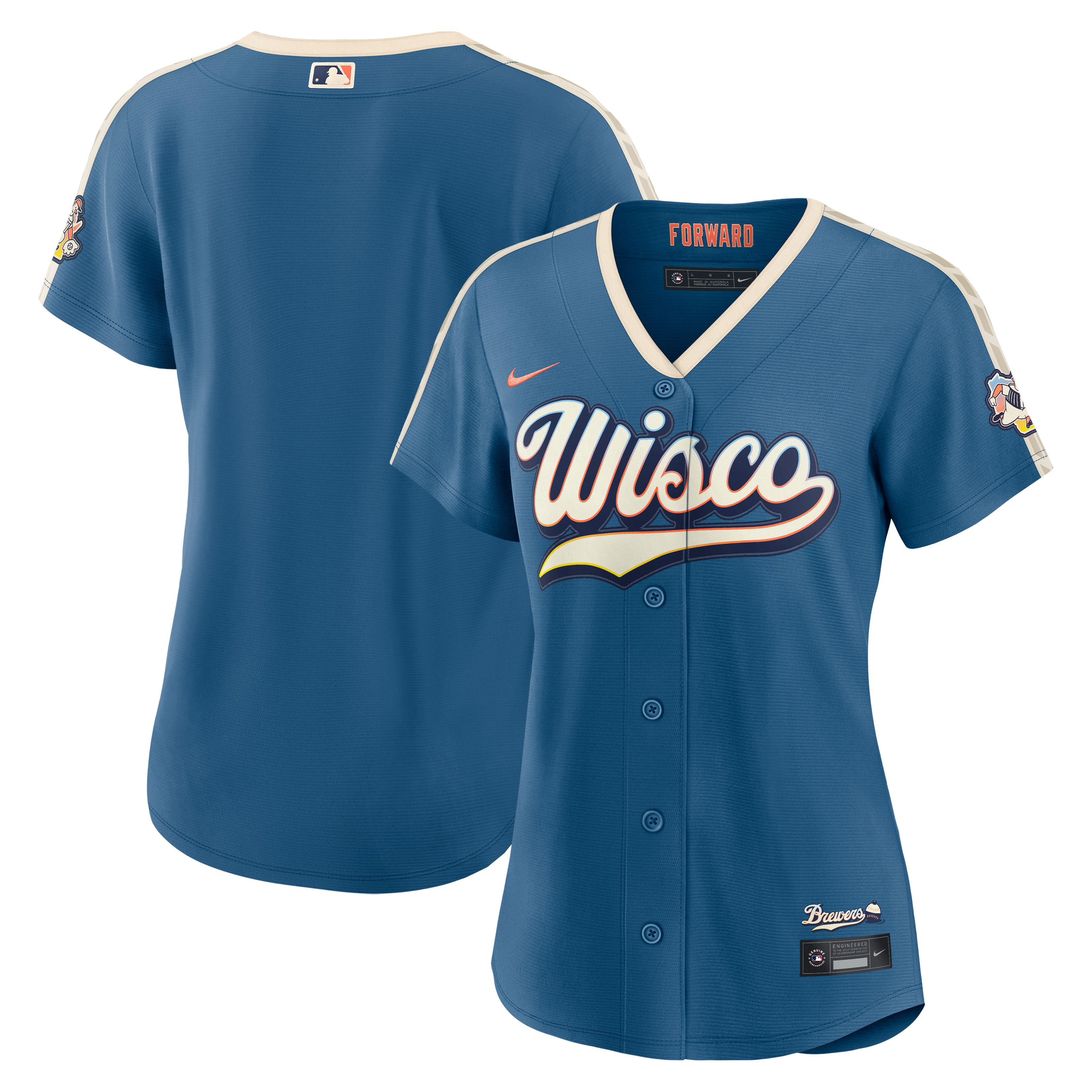  Milwaukee Brewers Women's 2026 City Connect Stadium Jersey - Mineral Blue