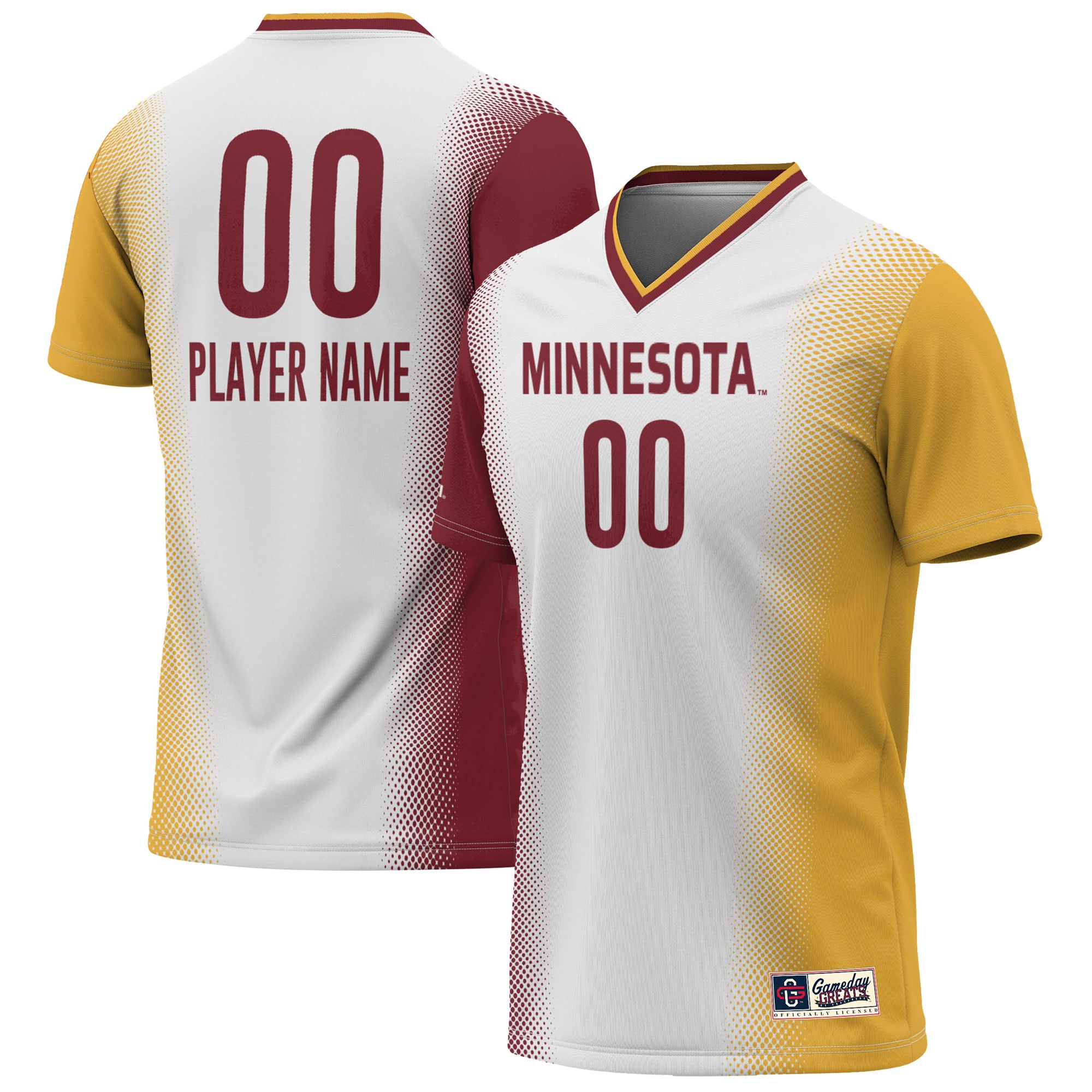  Minnesota Golden Gophers GameDay Greats Unisex Pick-A-Player NIL Lightweight Soccer Jersey - White