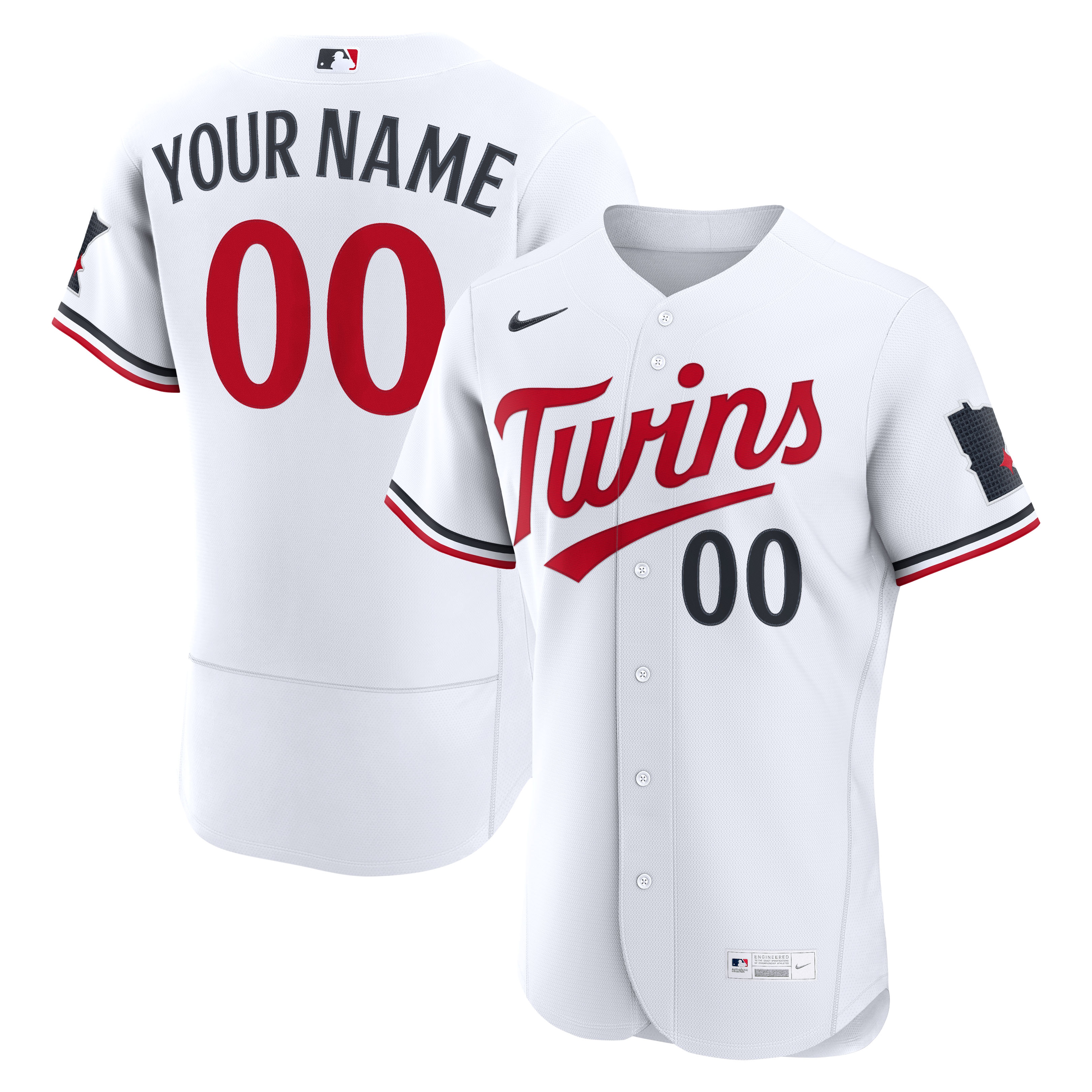  Minnesota Twins Home Custom Jersey - White