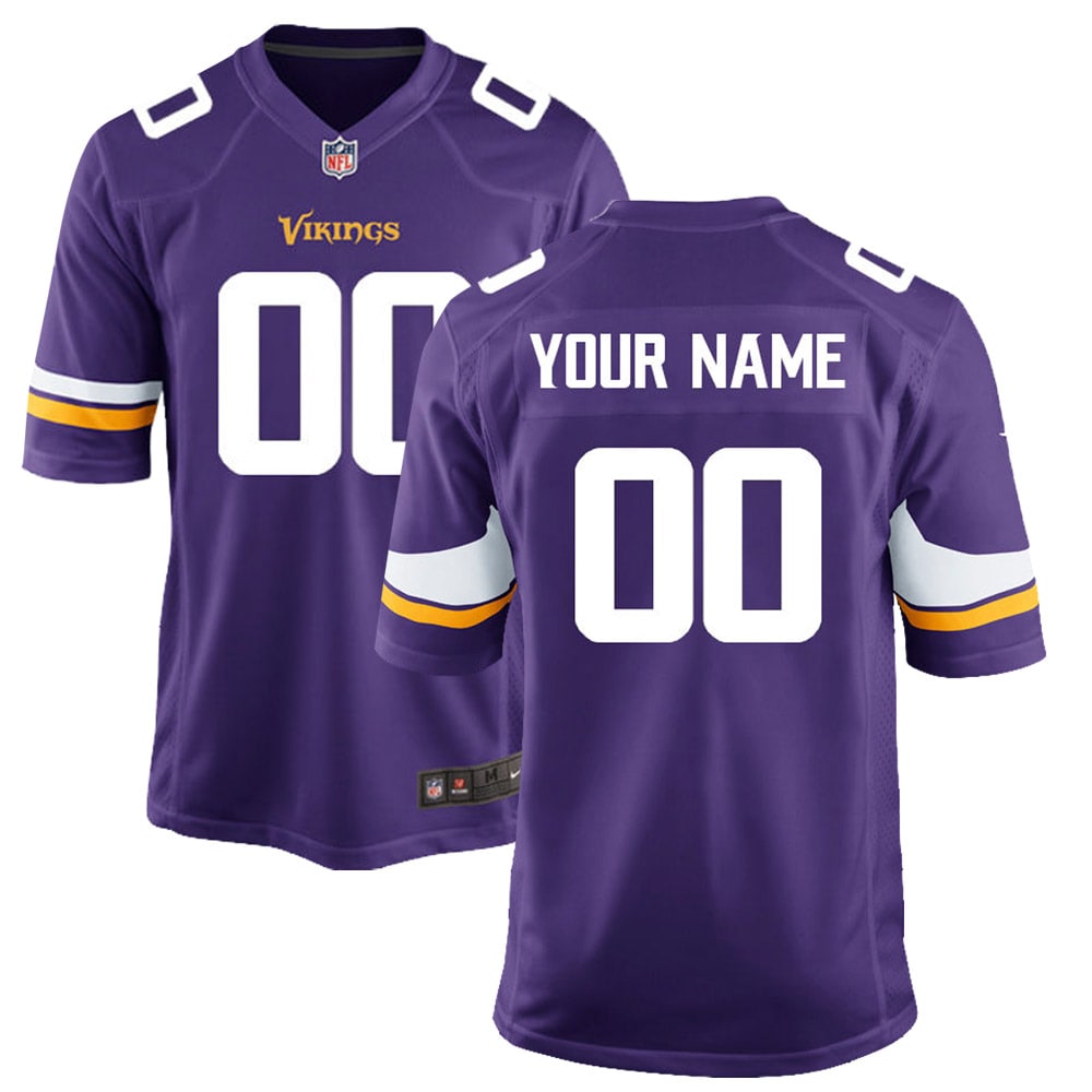  Minnesota Vikings Youth Custom Game Jersey